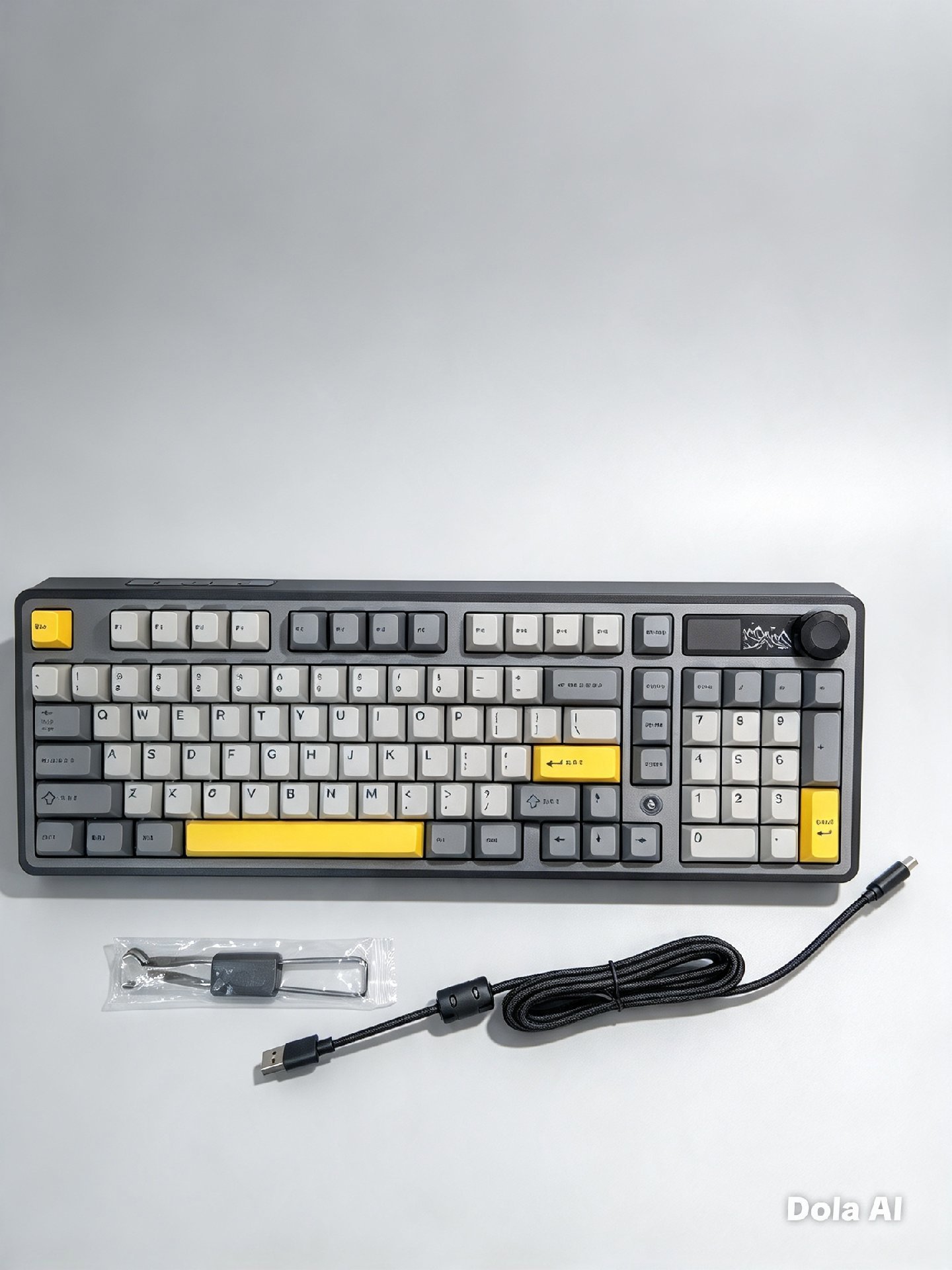 Ajazz Mechanical Keyboard with Yellow Accent Keys, Ajazz, One Size, Excellent condition — preloved on SilentSale®