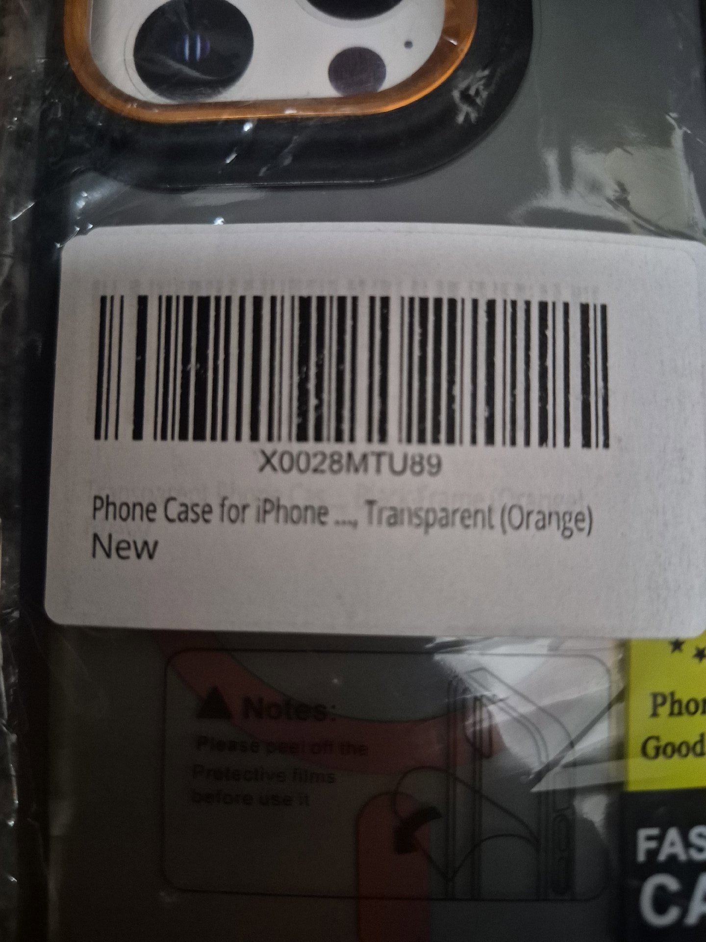 Fashion Case Transparent Orange Phone Case for iPhone, Orange, One Size, New condition — preloved on SilentSale®