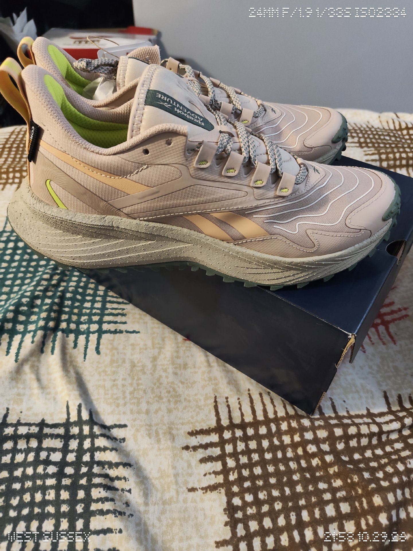 Reebok Adventure Pink and Green Trainers, Reebok, 6.5, New condition — preloved on SilentSale®