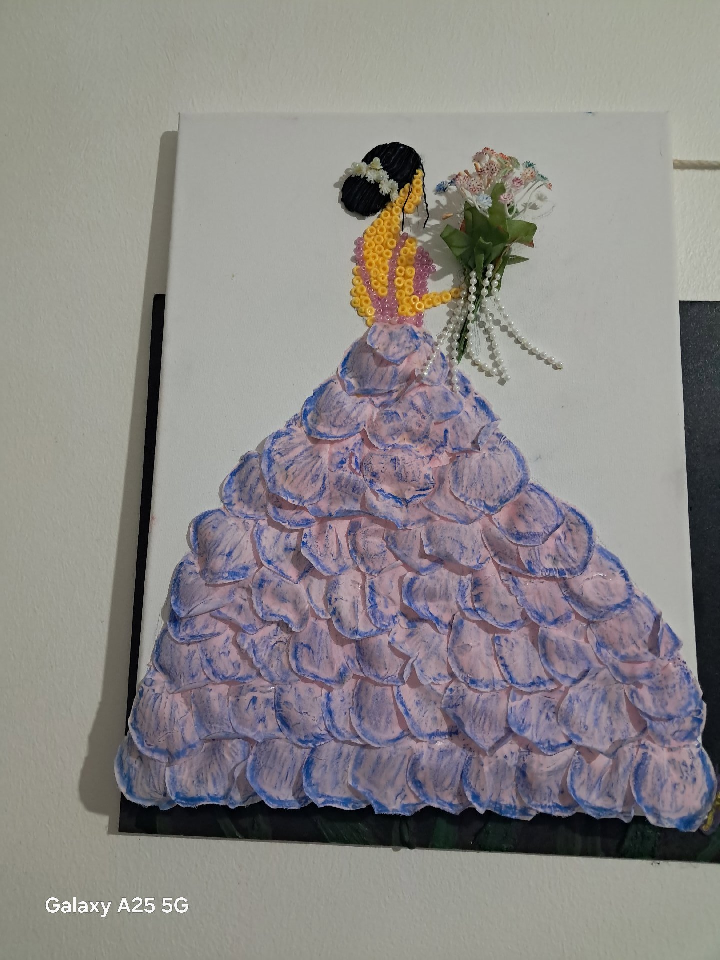 Handmade 3D Mixed Media Wall Art of Woman in Dress, selfmade, One Size, Excellent condition — preloved on SilentSale®