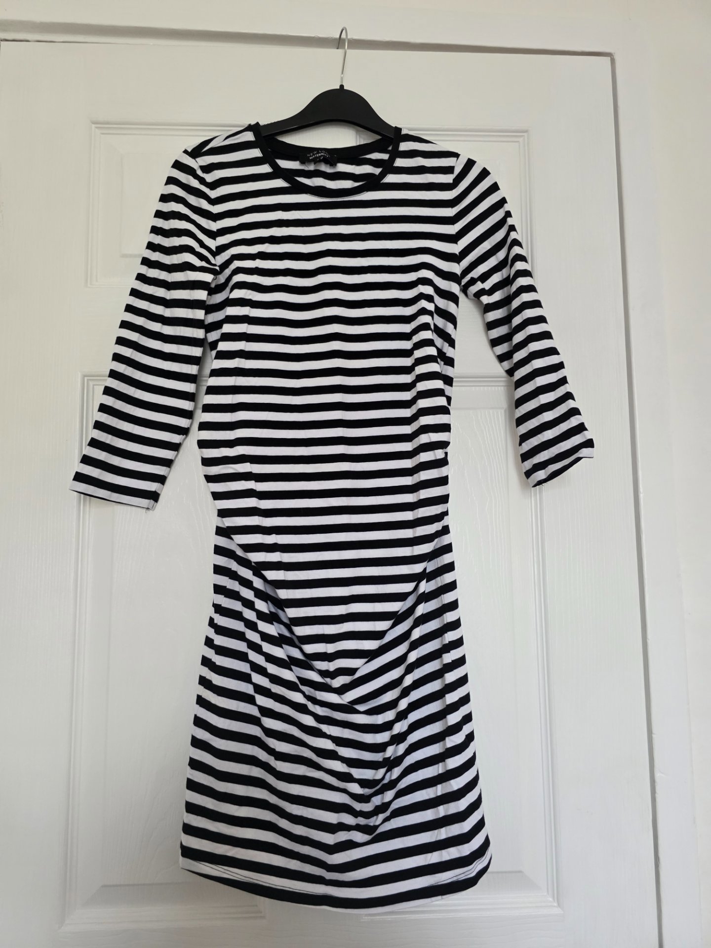 New Look Maternity Black & White Striped Dress, New Look, 8, Excellent condition — preloved on SilentSale®