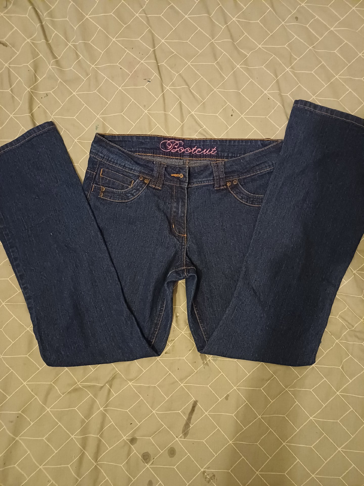 Y2k dark wash jeans size 12, bootcut, 12, Like New condition — preloved on SilentSale®