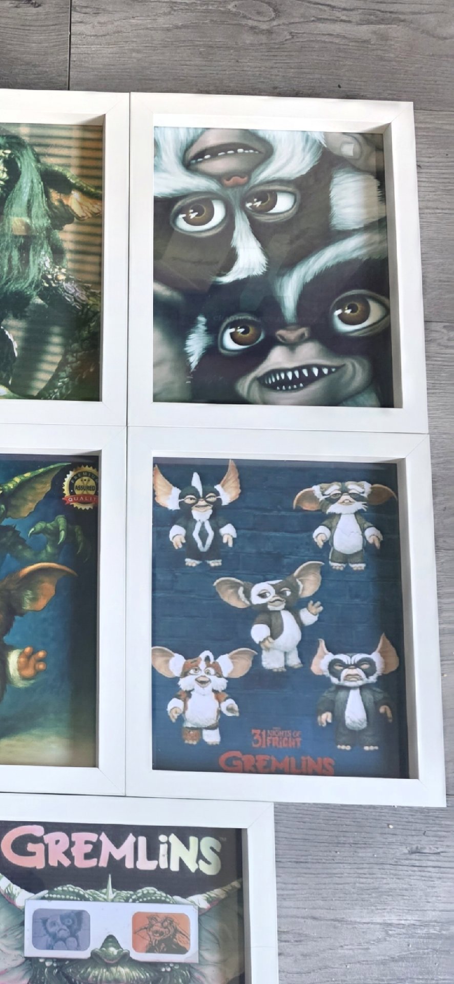 Gremlins Movie Character Art Prints Set of 8 in White Frames, Character, Medium, Excellent condition — preloved on SilentSale®