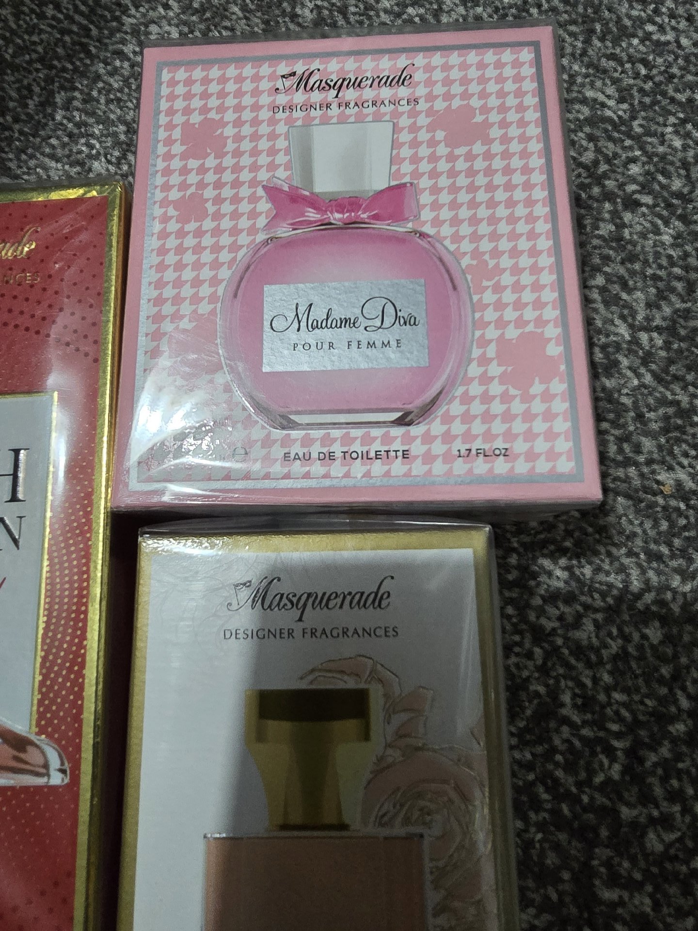 Masquerade Designer Fragrances Eau De Toilette Set 3 x 50ml, Masquerade, 50ml, New condition — preloved on SilentSale®