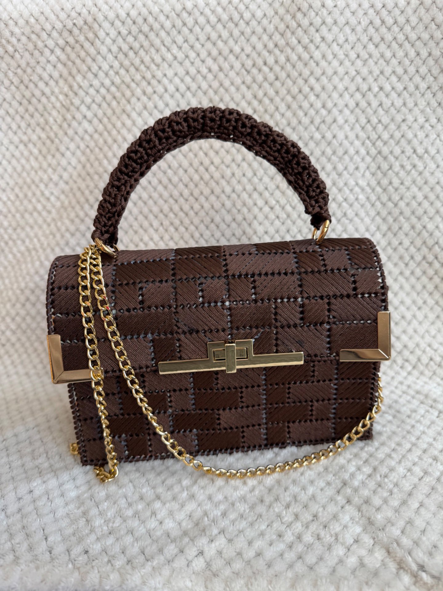  Handmade Brown Shoulder Bag, Handmade, One Size, New condition — preloved on SilentSale®
