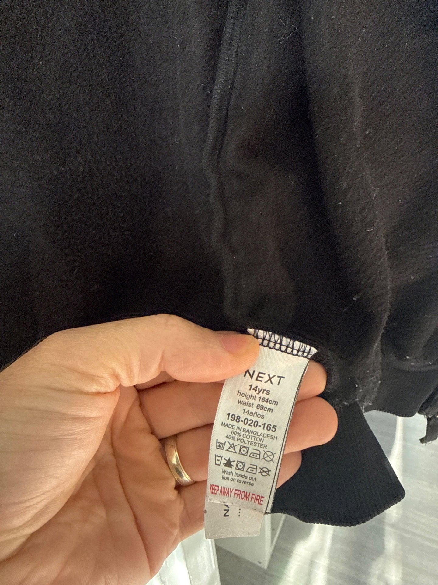 Black Zip-Up Hoodie, Next, 14Y, Good condition — preloved on SilentSale®