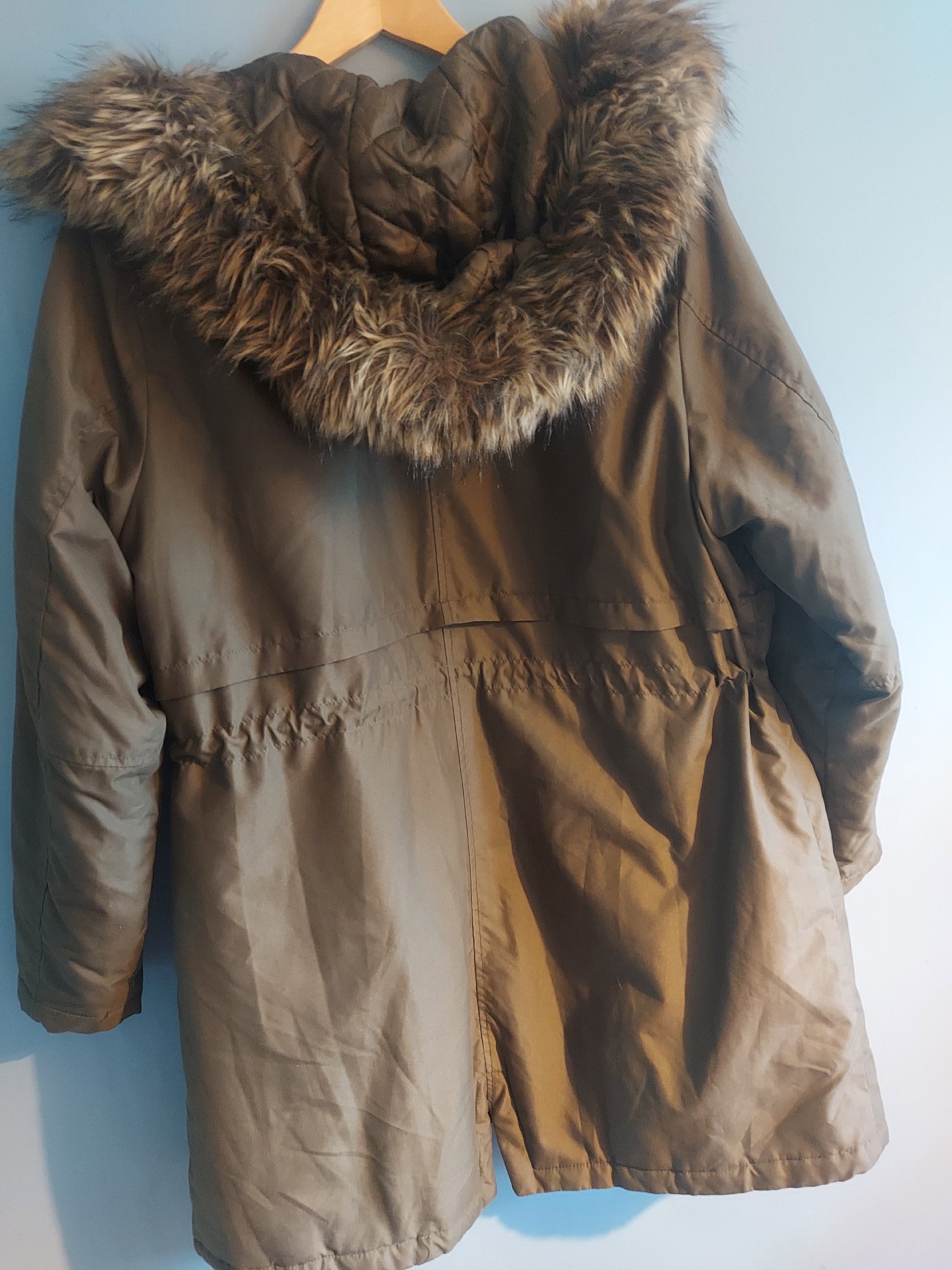 New Look Curves Brown Faux Fur Hooded Parka Coat – UK 20, New Look, 20, Excellent condition — preloved on SilentSale®