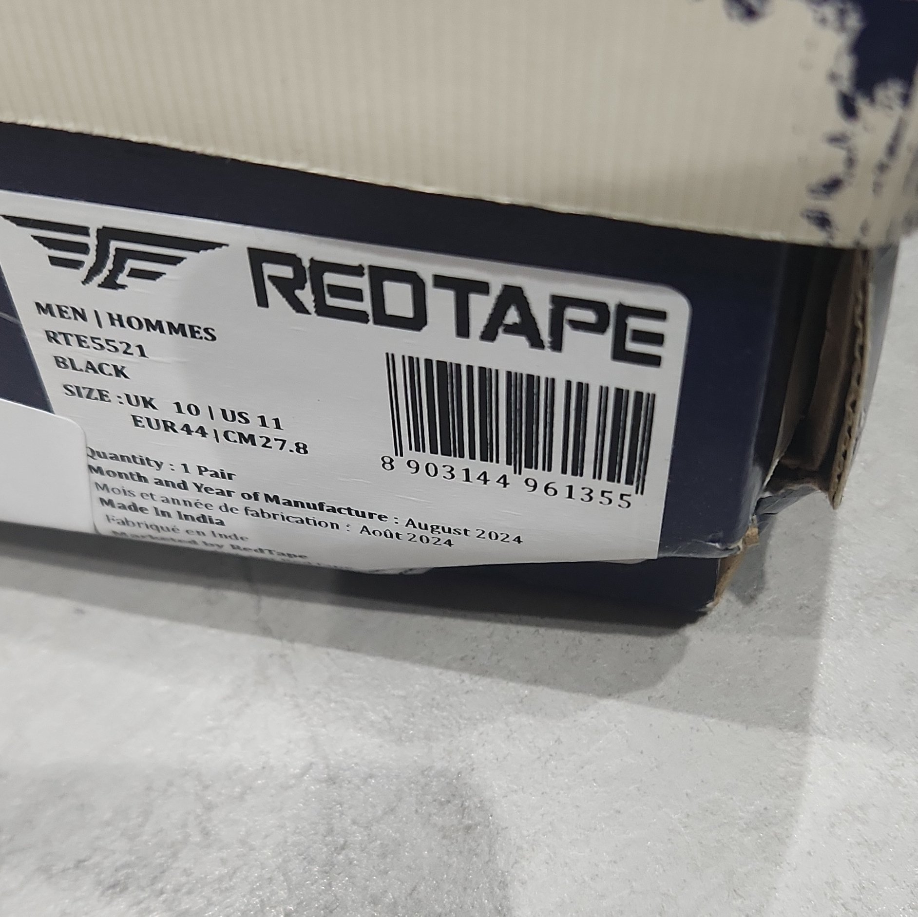 Red Tape Black Leather Men's Formal Shoes UK 10, Red Tape, 10, New condition — preloved on SilentSale®