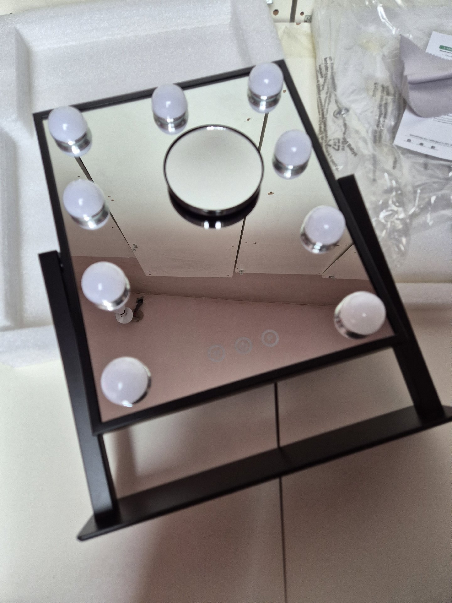 LED Lighted Vanity Mirror with Magnifying Mirror and Shelf, GLO-BRITE, Medium, New condition — preloved on SilentSale®