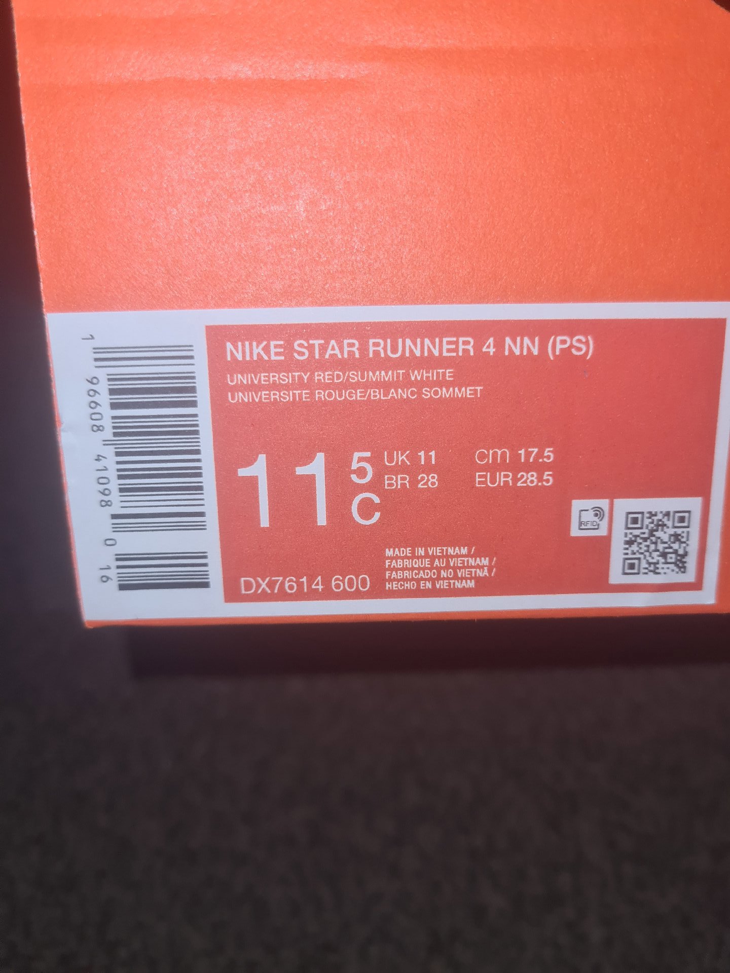 Nike Star Runner 4 NN Red White Trainers – UK 11.5C, Nike, 11, Excellent condition — preloved on SilentSale®