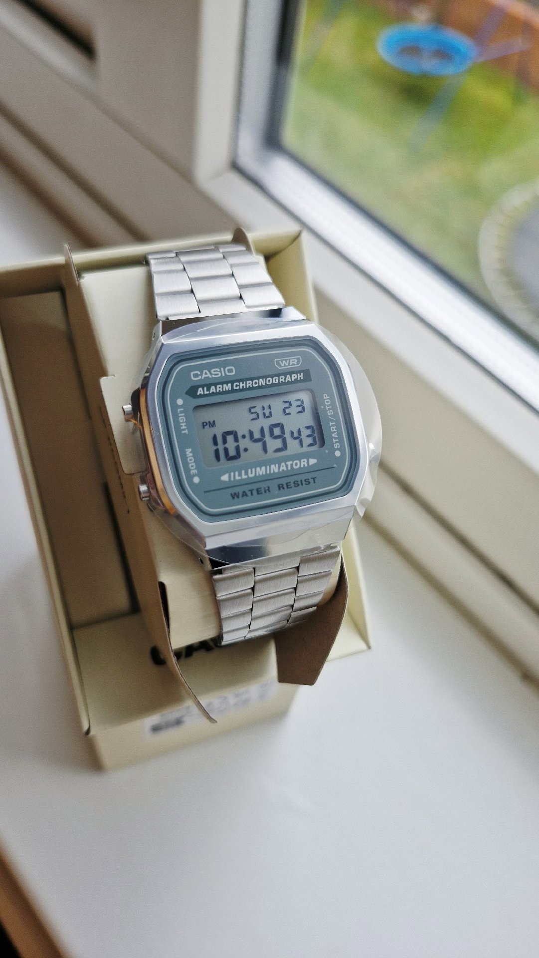 Casio Vintage Alarm Chronograph Watch Silver Tone Stainless Steel , Casio, 38mm, New condition — preloved on SilentSale®