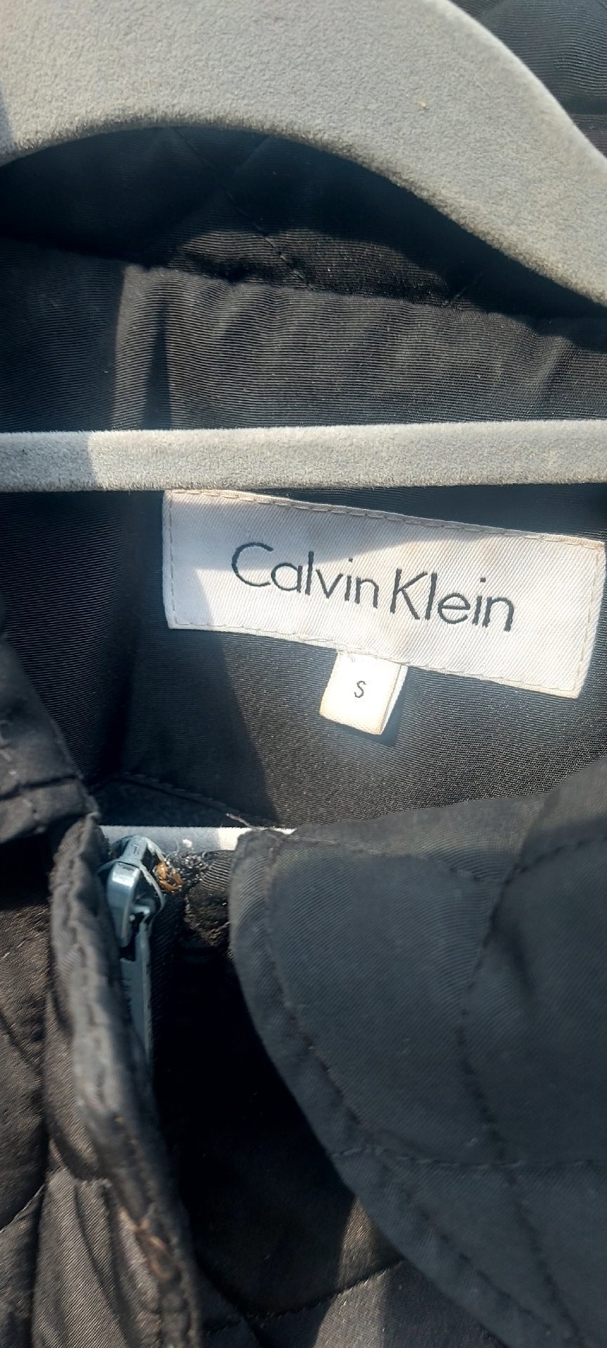 Calvin Klein Black Quilted Jacket – Size S, Calvin Klein, S, Excellent condition — preloved on SilentSale®