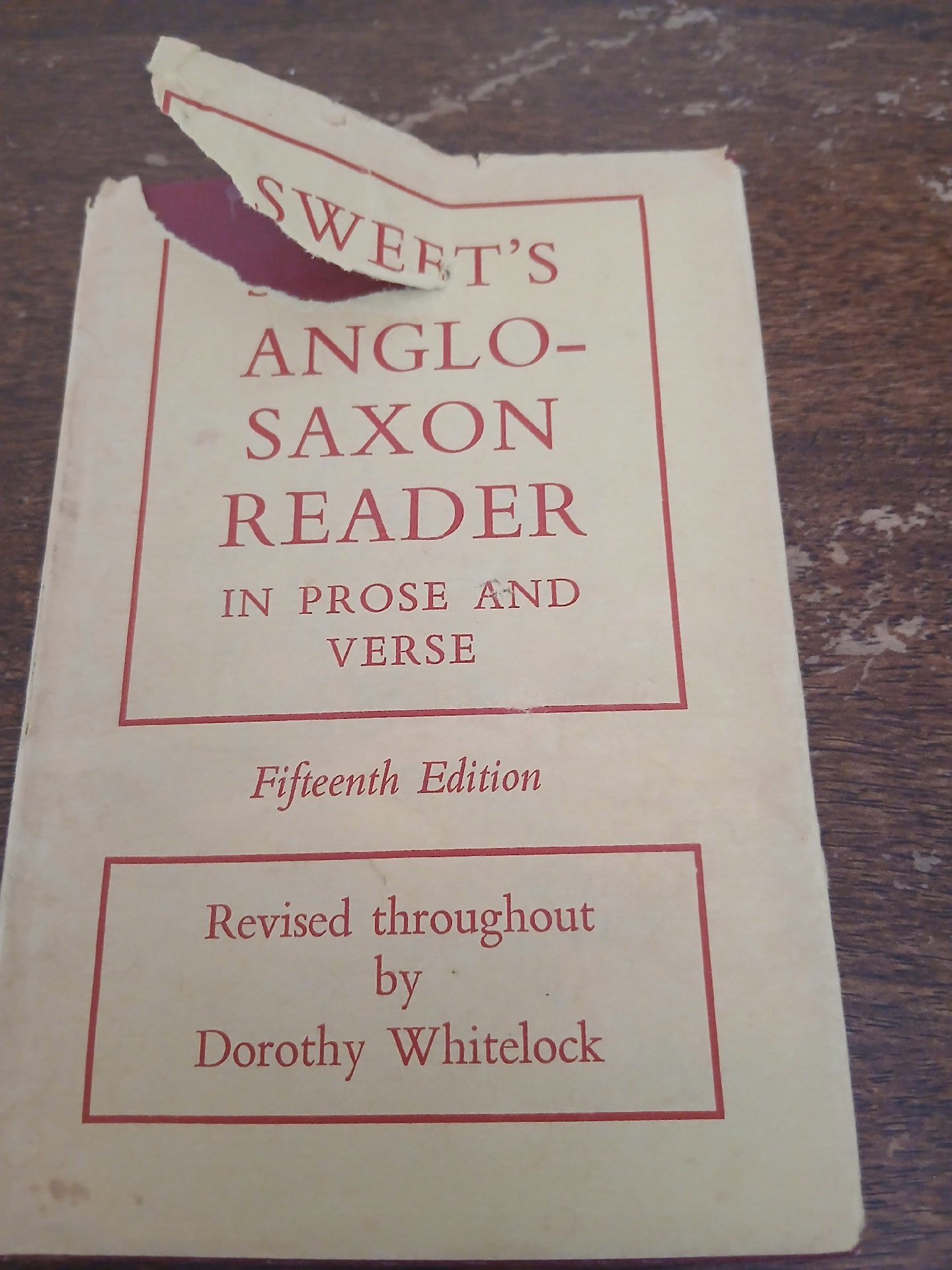 Sweet's Anglo-Saxon Reader Book Fifteenth Edition, Oxford University Press, small, Fair condition — preloved on SilentSale®
