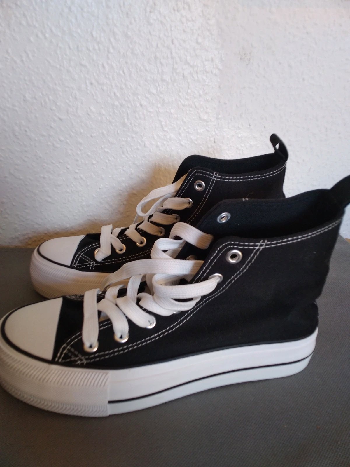 Primark Black High-Top Platform Trainers - UK 3 / EU 36 - New, Primark, 3, New condition — preloved on SilentSale®