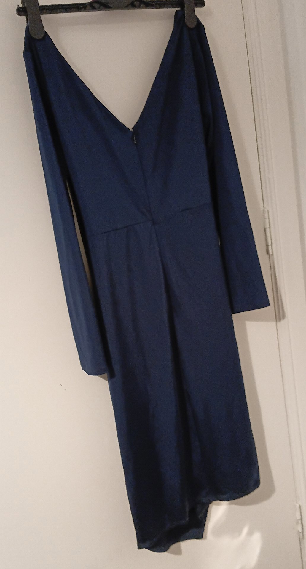 ASOS Navy Blue Draped Midi Dress – UK 14, ASOS, 14, Excellent condition — preloved on SilentSale®