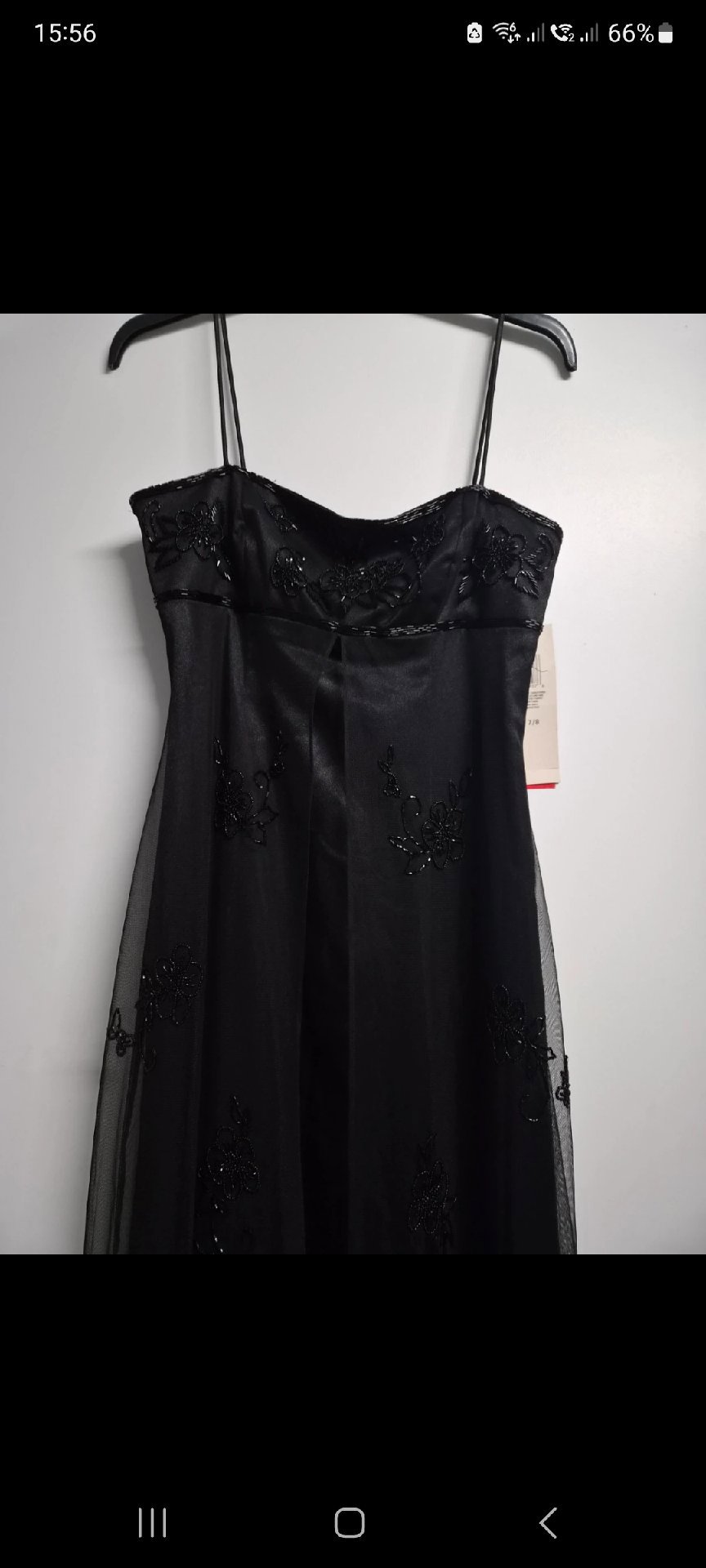 90s/y2k Morgan & Co. Black Beaded Evening Dress, Morgan & Co., 10, New condition — preloved on SilentSale®