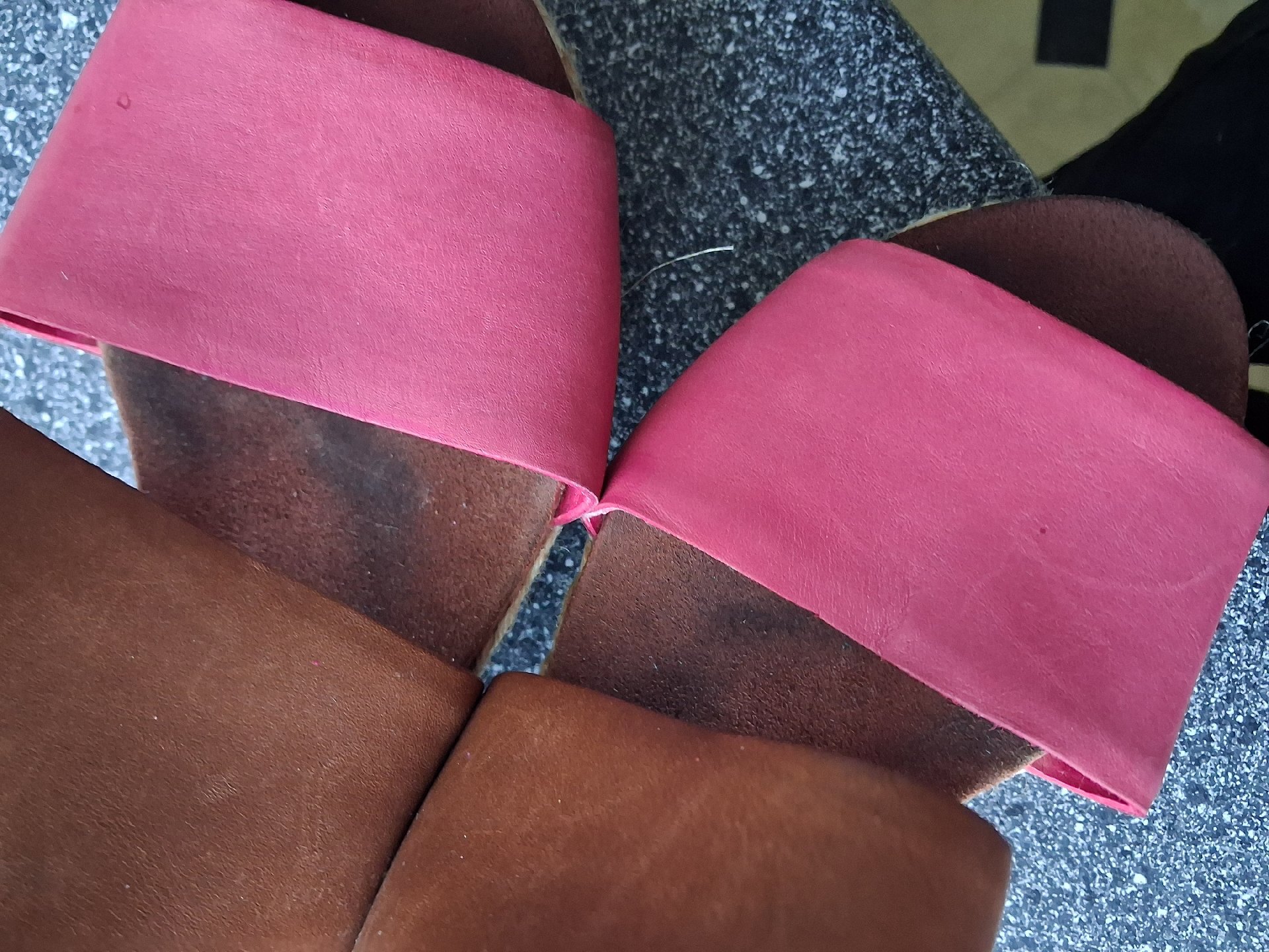 Clarks Brown and Pink Leather Wedge Espadrilles size 4/37– UK 4, Clarks, 4, Good condition — preloved on SilentSale®