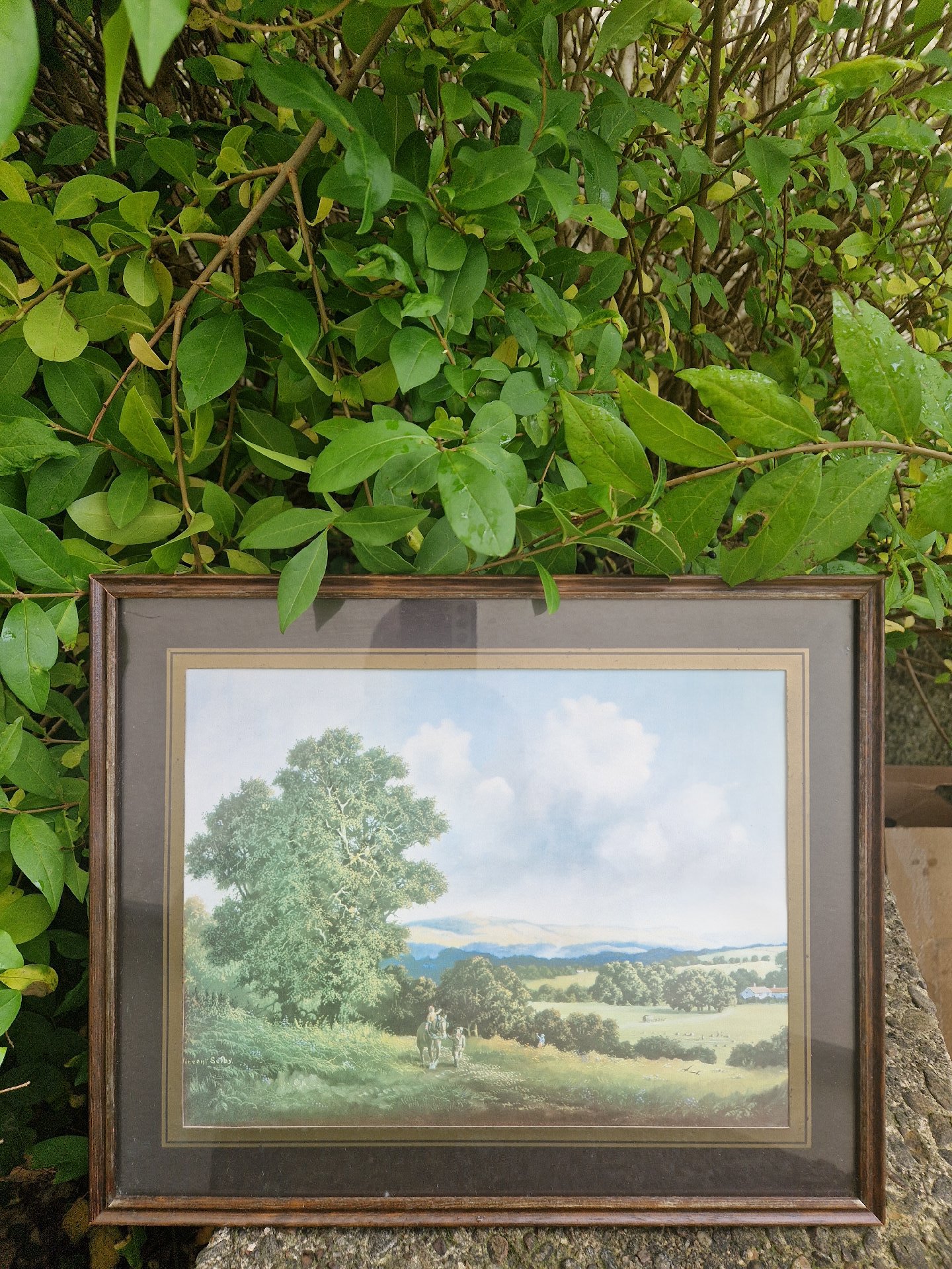 Framed print of pastoral landscape by Vincent Selby, Vincent, One Size, Excellent condition — preloved on SilentSale®