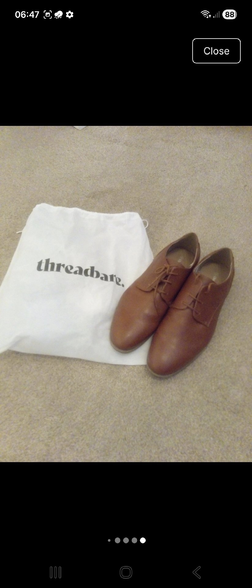 Threadbare Brown Leather Lace-Up Shoes, Threadbare, 11, New condition — preloved on SilentSale®