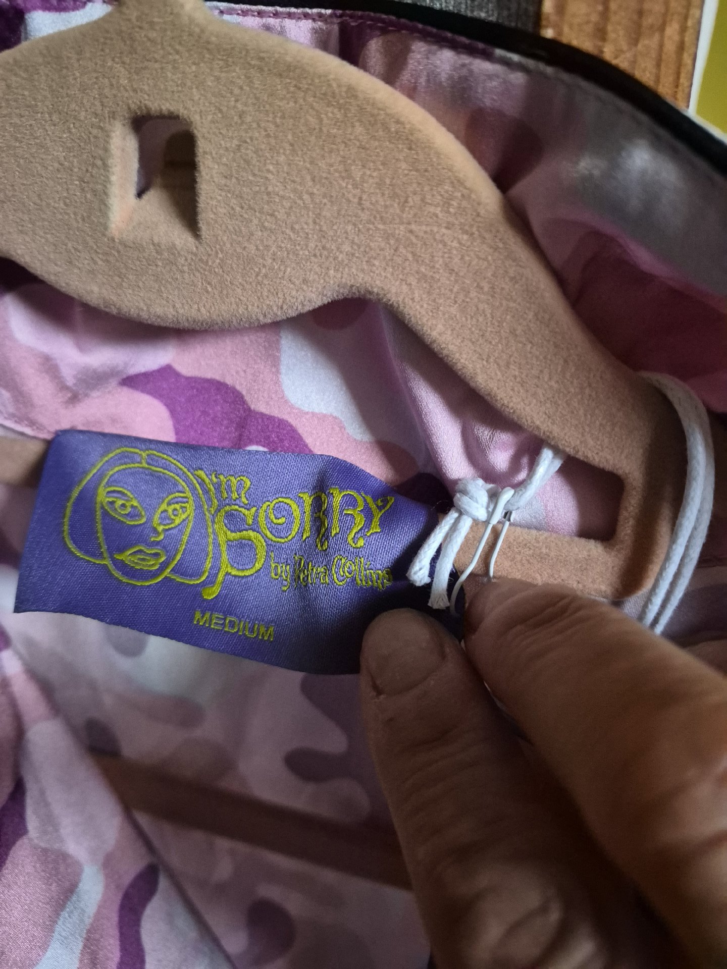 Pink Camouflage Print Satin Pyjama Set, I'm Sorry by Petra Collins, M, New condition — preloved on SilentSale®