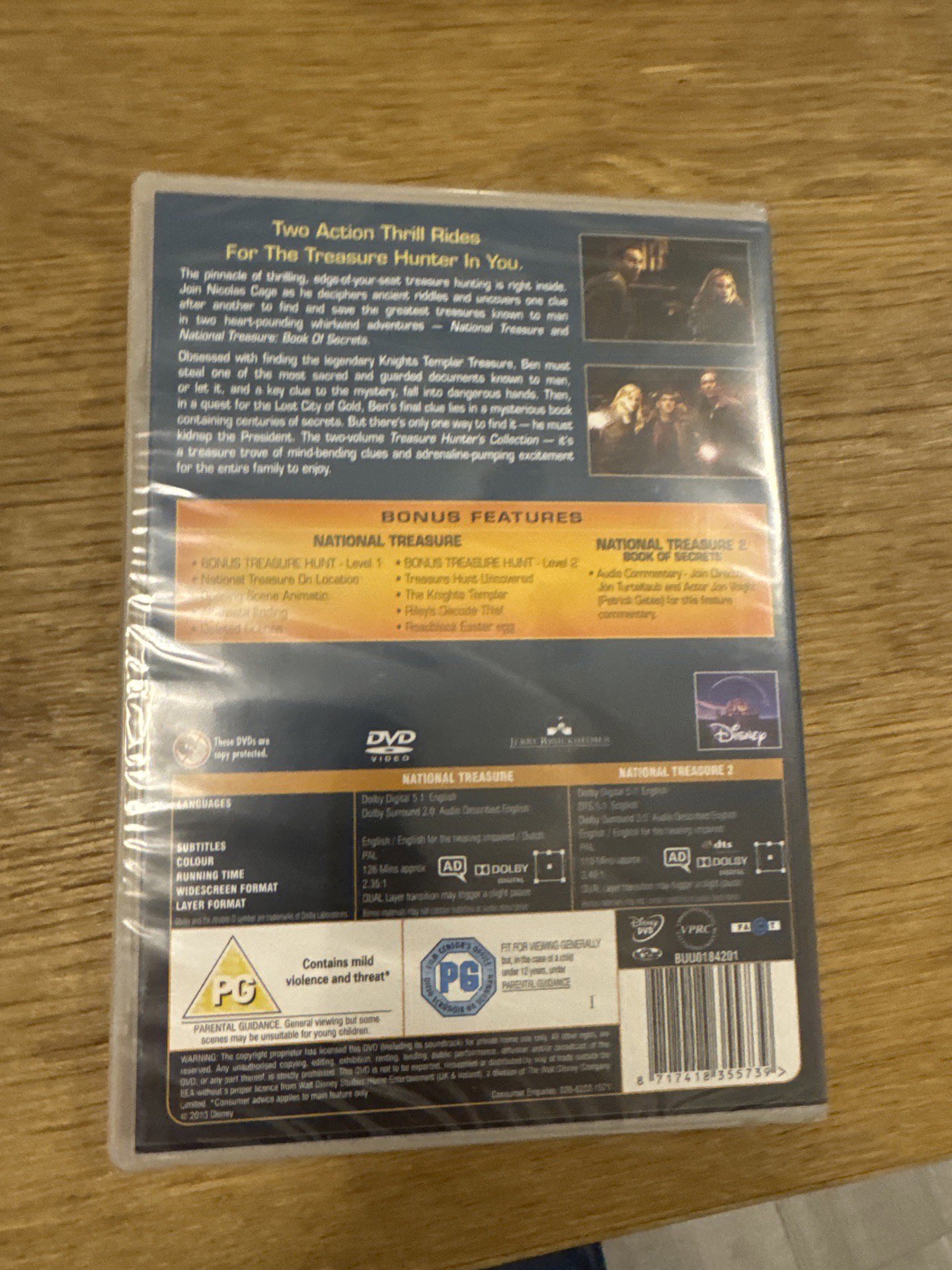 National Treasure 1&2 [dvd], 8717418355739, Nicolas Cage, Harvey Keitel, Jo., Walt Disney Studios, One Size, New condition — preloved on SilentSale®