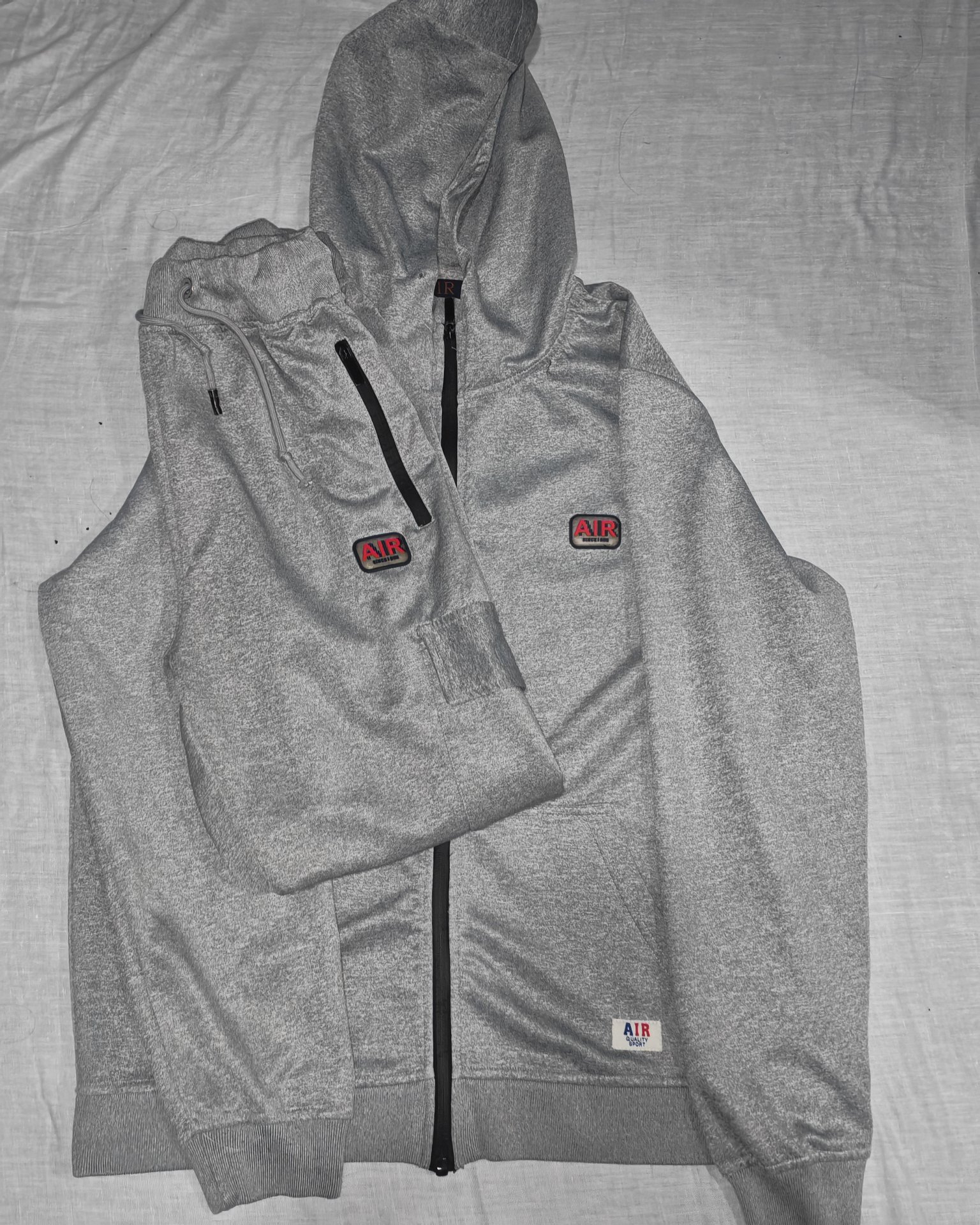 Air Grey Zip Up Hoodie Sweatshirt, Air, M, Excellent condition — preloved on SilentSale®