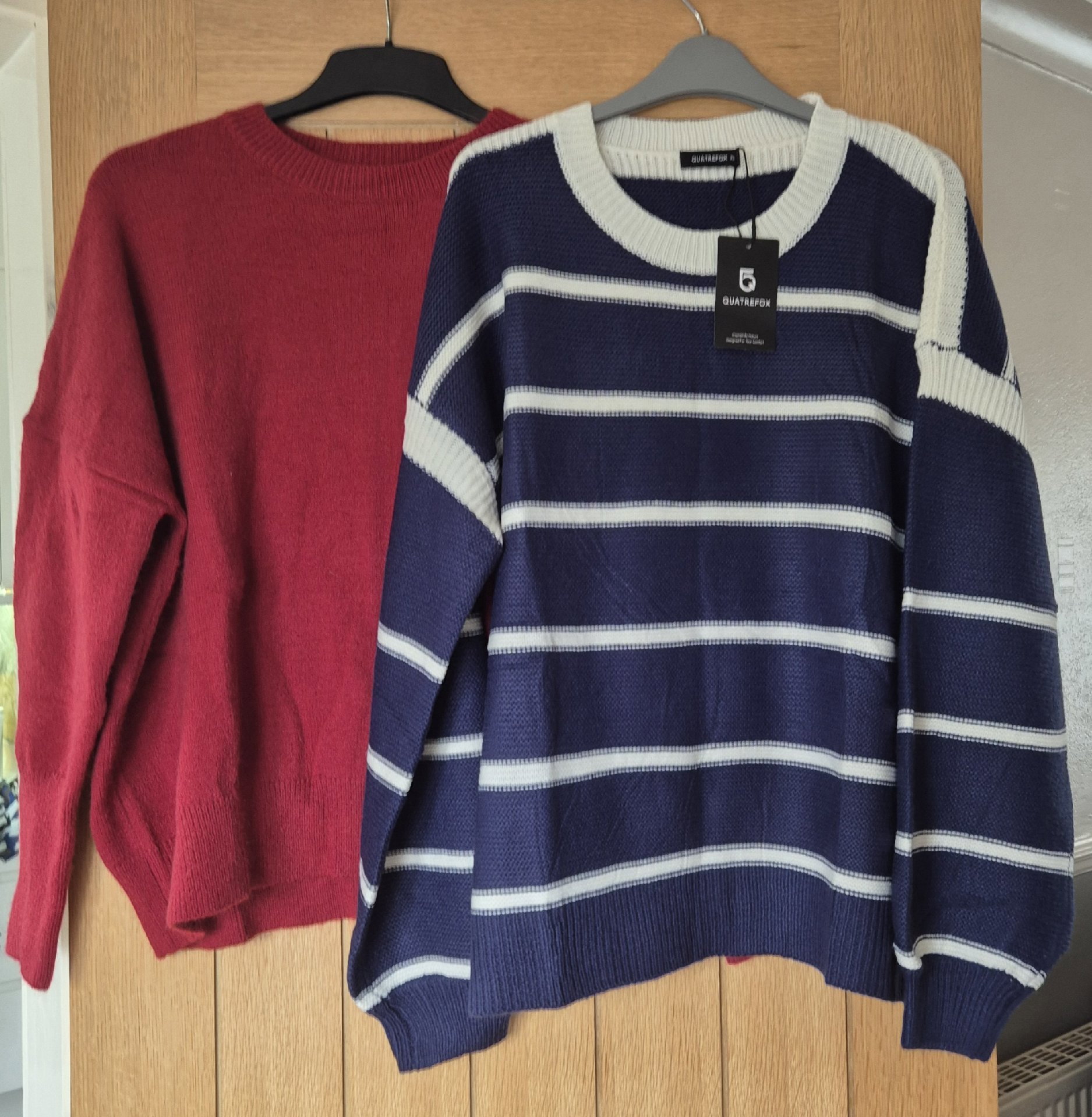Quatrefox Navy Blue Striped Knit Jumper, Quatrefox, 16, New condition — preloved on SilentSale®
