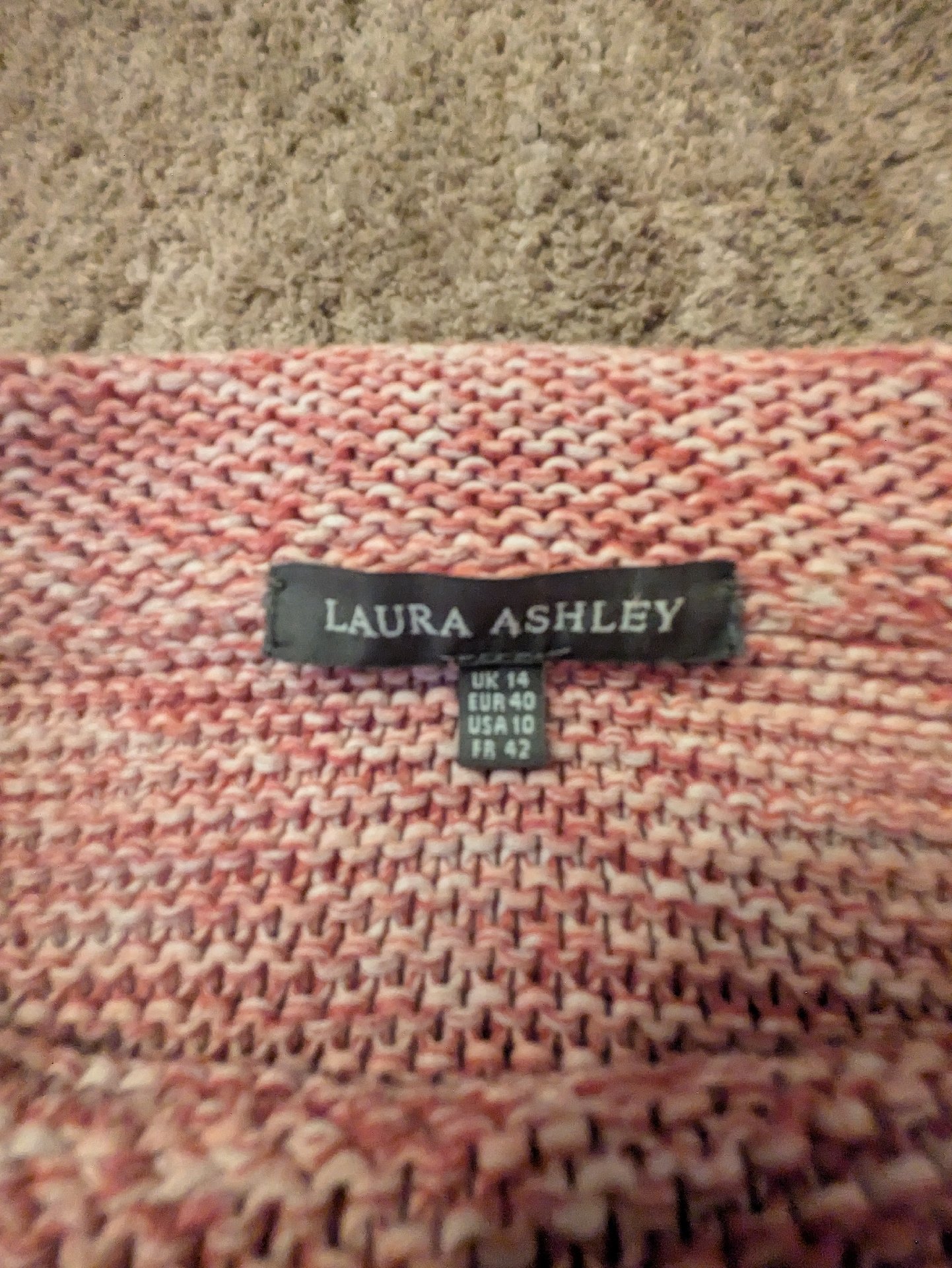 Laura Ashley Pink Knitted Jumper Sweater – UK 14, Laura Ashley, 14, Excellent condition — preloved on SilentSale®