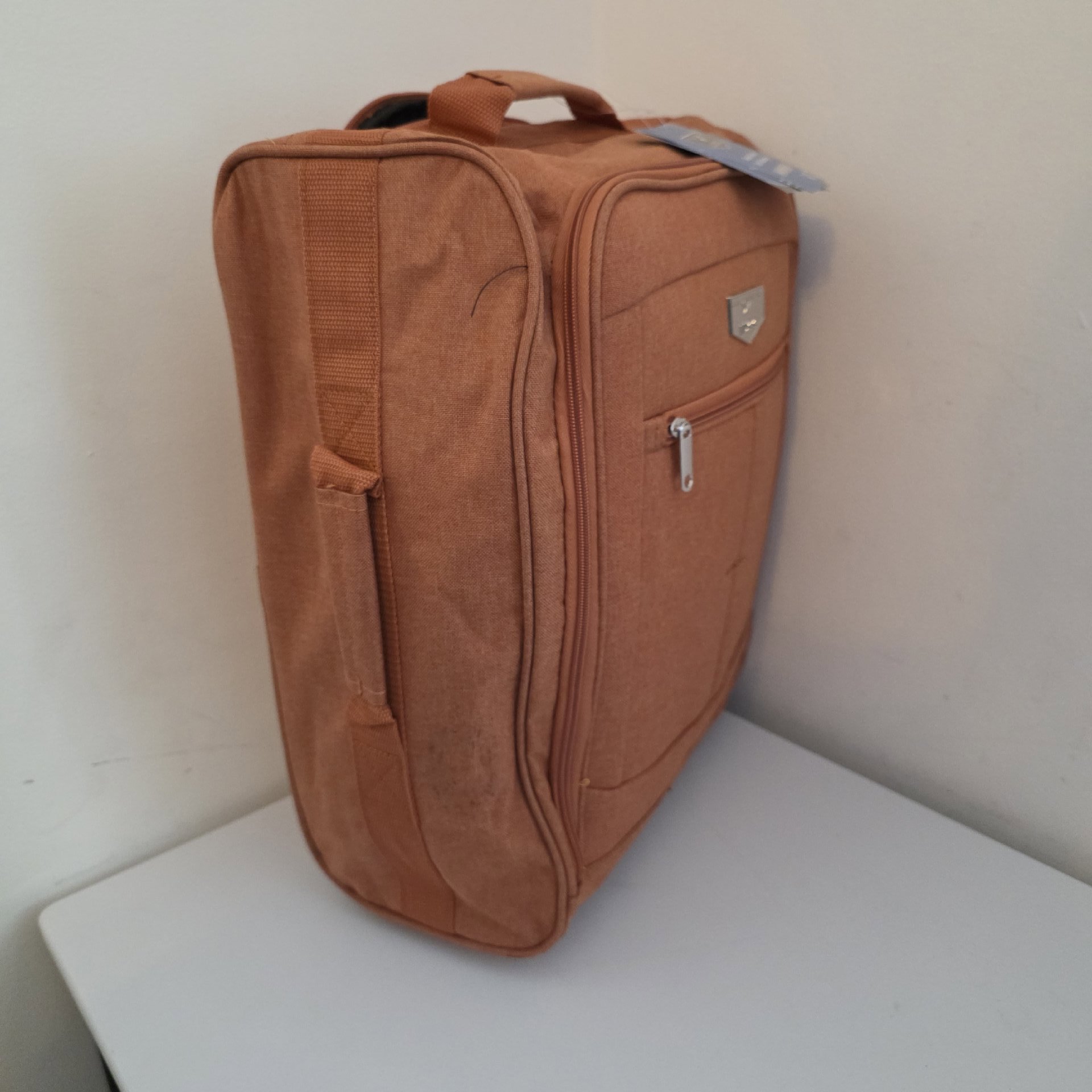 Lugg Brown Soft Fabric Travel Bag with Front Pocket, Lugg, Medium, New condition — preloved on SilentSale®