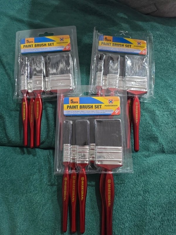 3 x Marksman 5-Piece Paint Brush Set, Marksman, Medium, New condition — preloved on SilentSale®