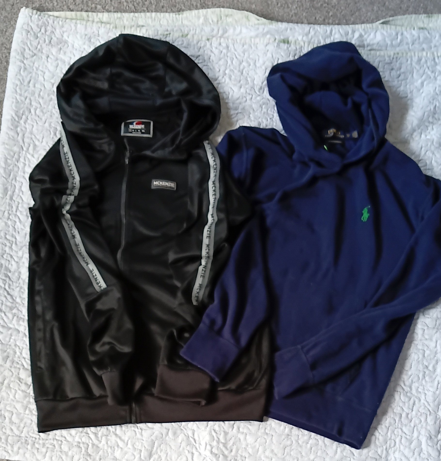 McKenzie Black Zip Up Hoodie with Logo Tape Detail – Size M, McKenzie, M, Excellent condition — preloved on SilentSale®