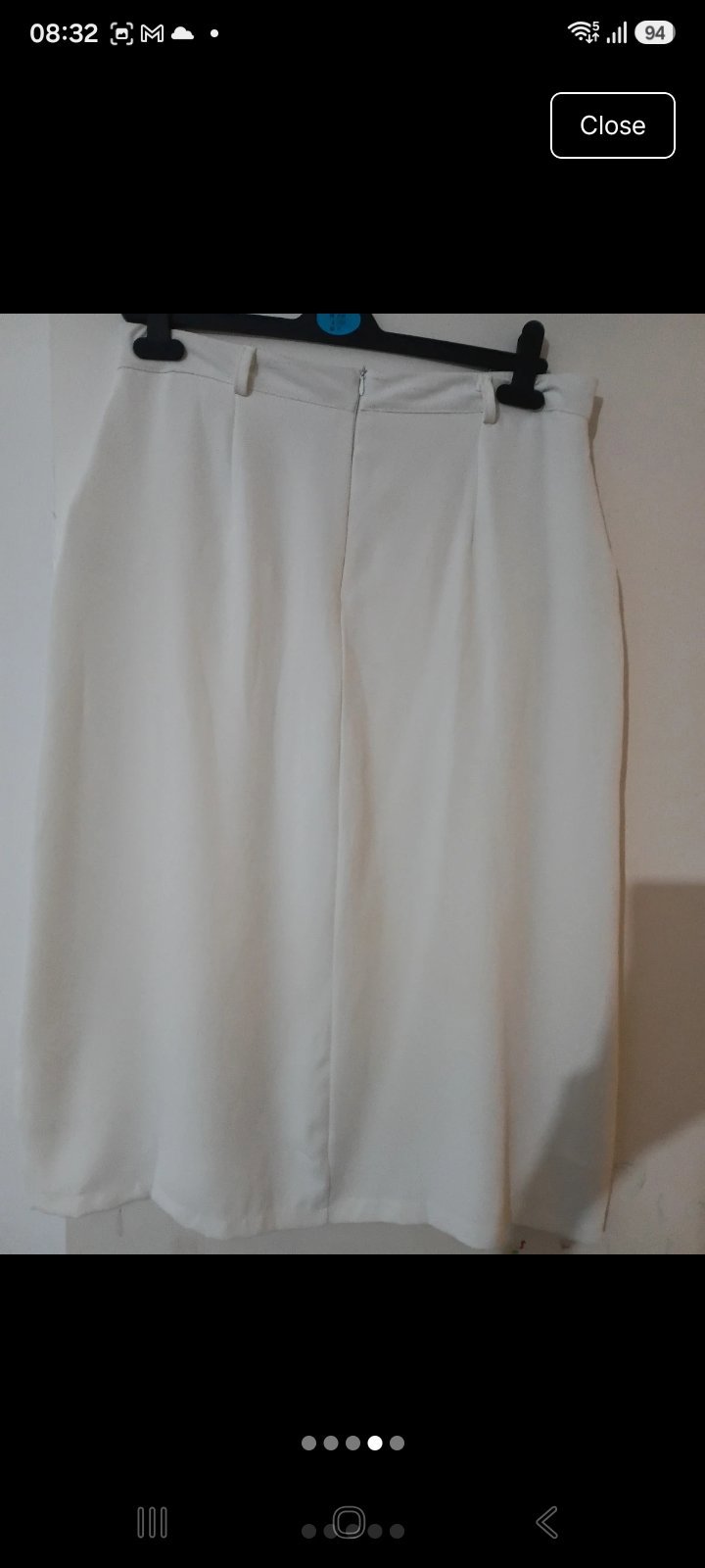 White Button Front Midi Skirt with Pockets, Unbranded, L, Excellent condition — preloved on SilentSale®