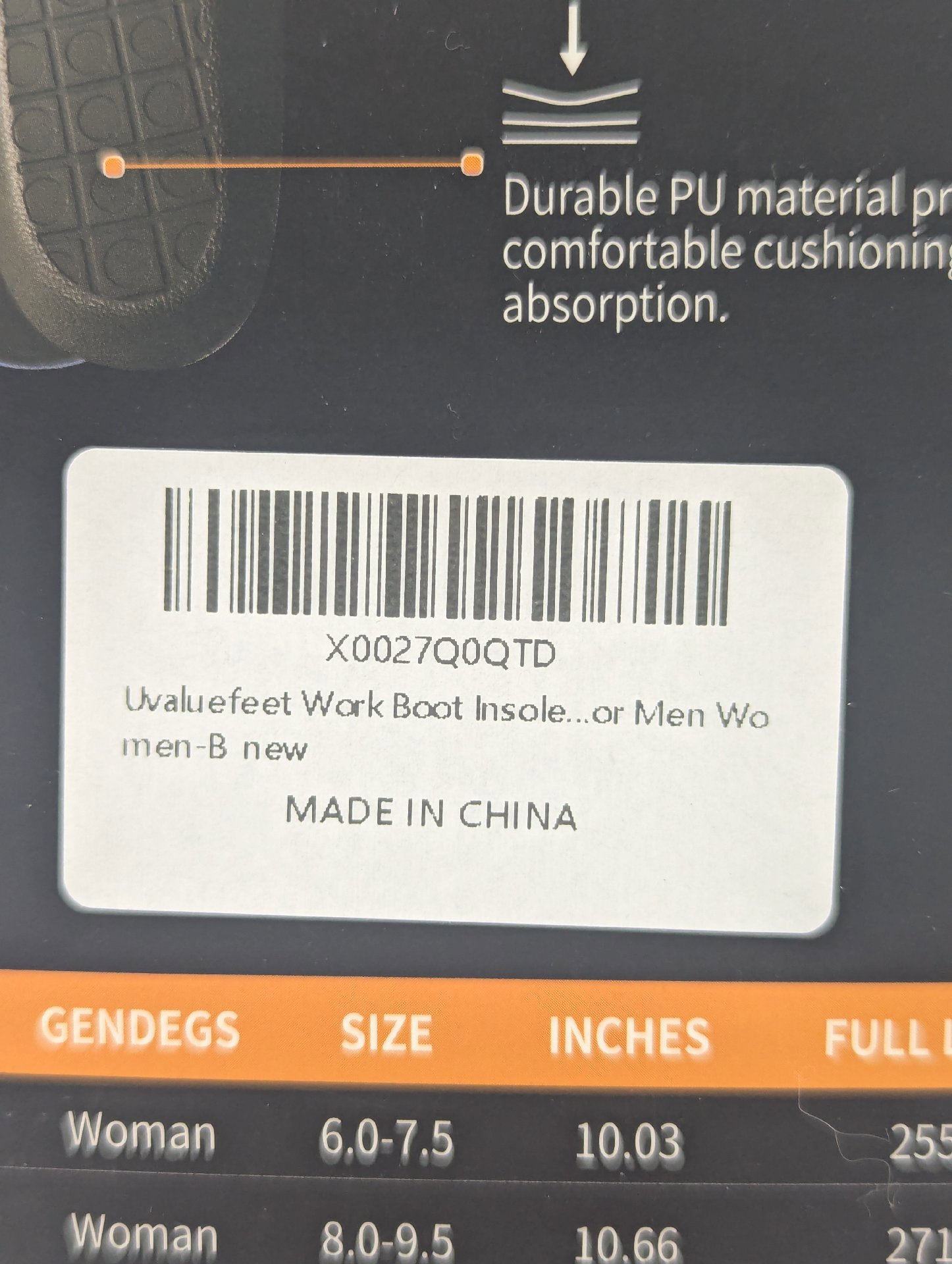 Uvaluefeet Unisex Foam Insoles Size E (Men 11-12), Uvaluefeet, One Size, New condition — preloved on SilentSale®