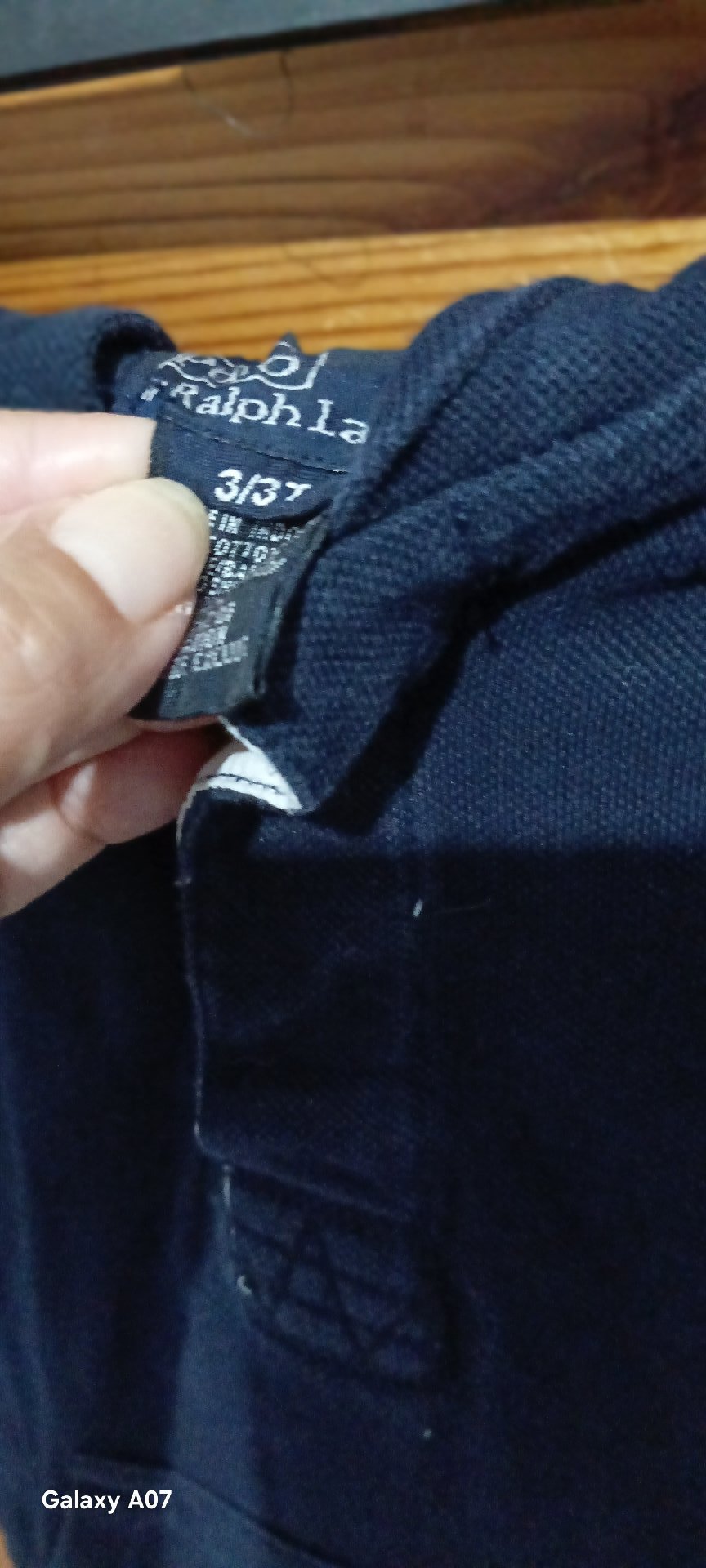 Polo Ralph Lauren Navy Blue Polo Shirt – Size 3/37, Polo Ralph Lauren, 3/37, Good condition — preloved on SilentSale®