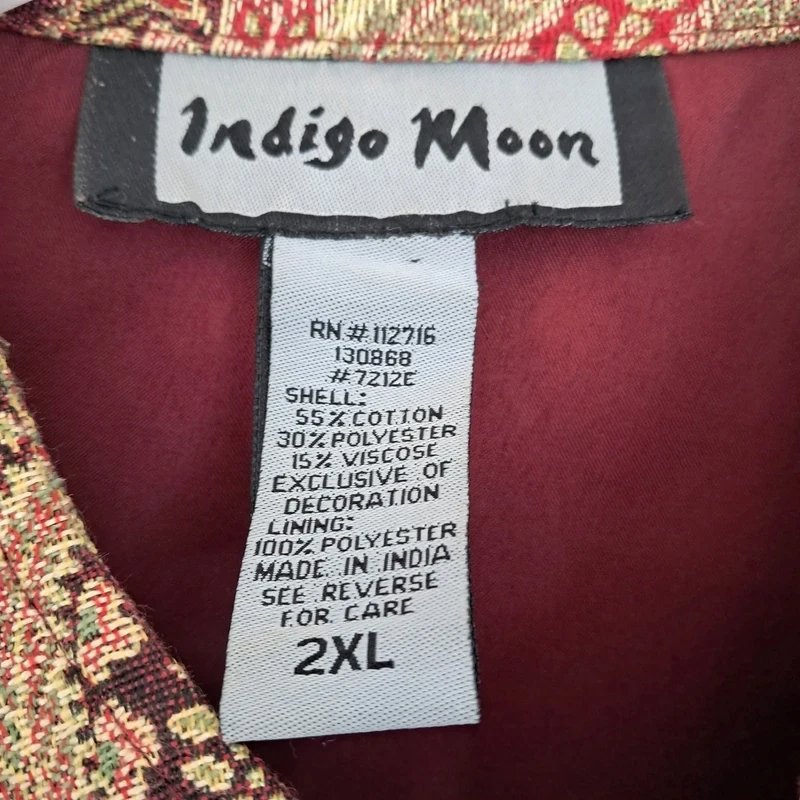 Vintage Indigo Moon Embroidered Tapestry Jacket - Plus Size 2XL, Indigo Moon, XXL / UK 24-26, Excellent condition — preloved on SilentSale®
