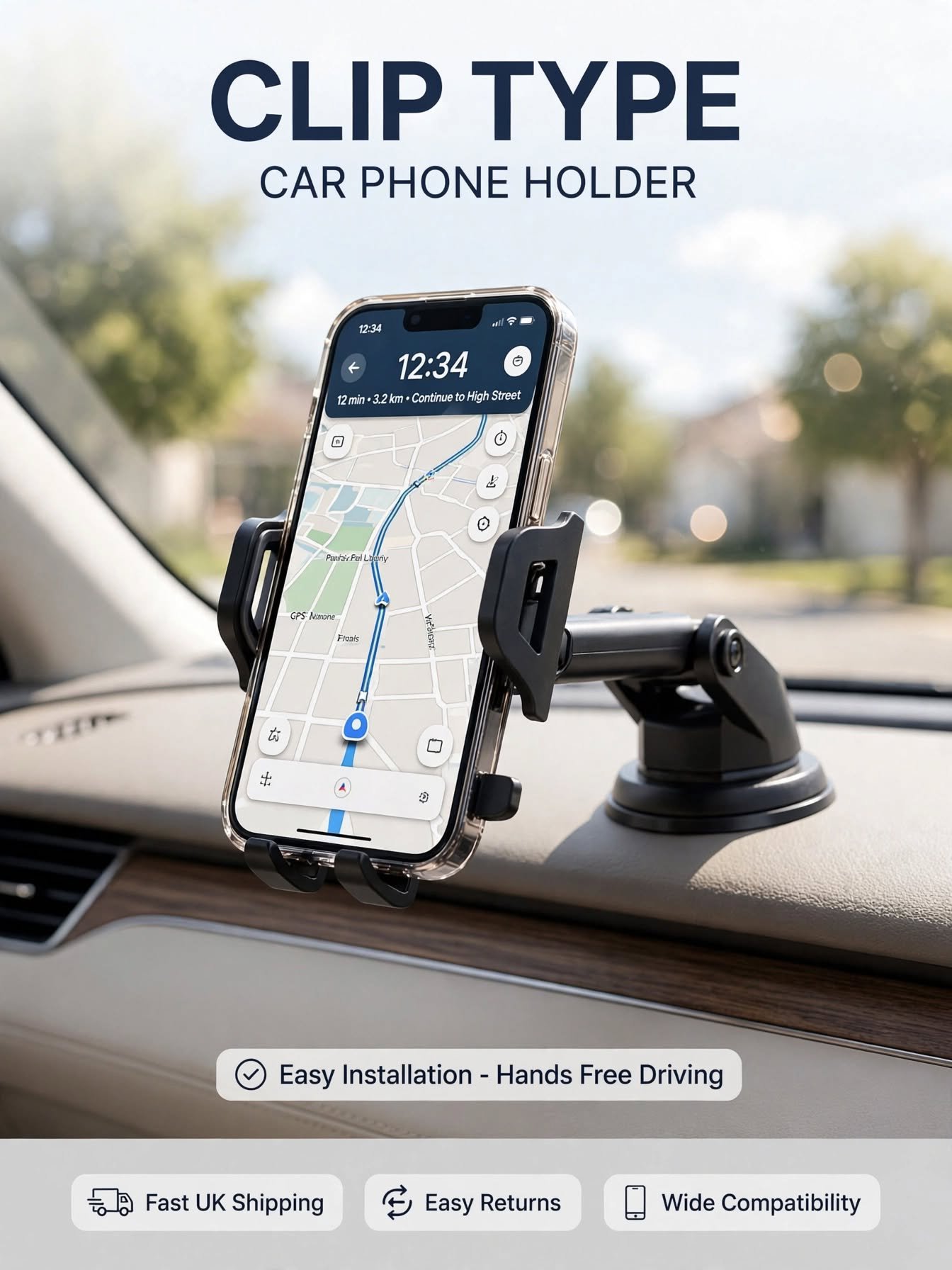 Crown Clip Type Car Phone Holder Adjustable 360 Rotation, Crown, One Size, New condition — preloved on SilentSale®
