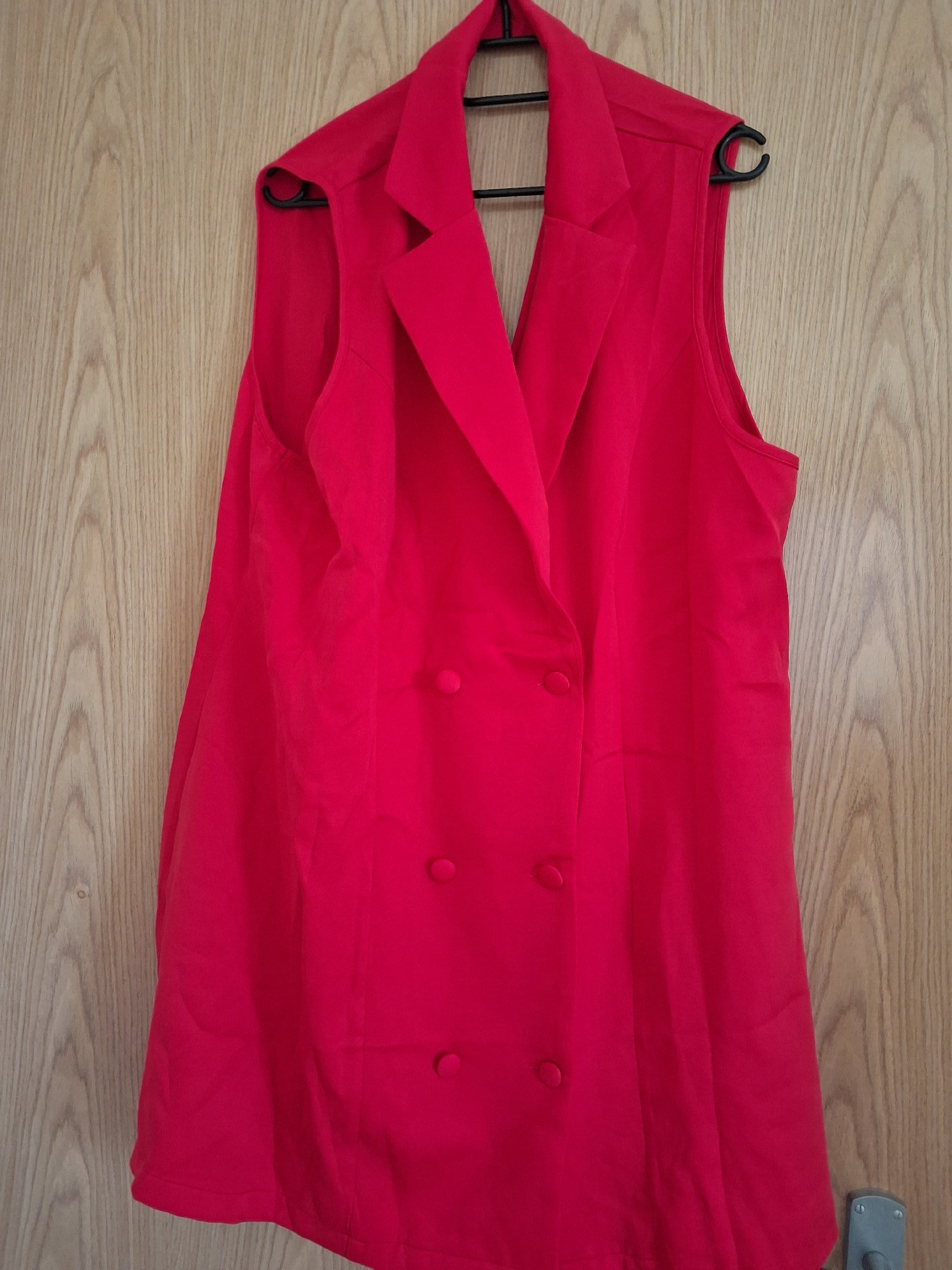 Red Sleeveless Double Breasted Blazer Dress, shien, 24, Excellent condition — preloved on SilentSale®