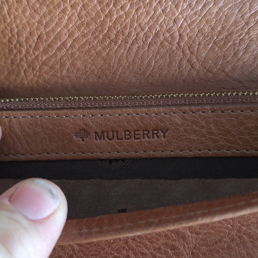 Mulberry Brown Leather Wallet, Mulberry, Medium, Excellent condition — preloved on SilentSale®