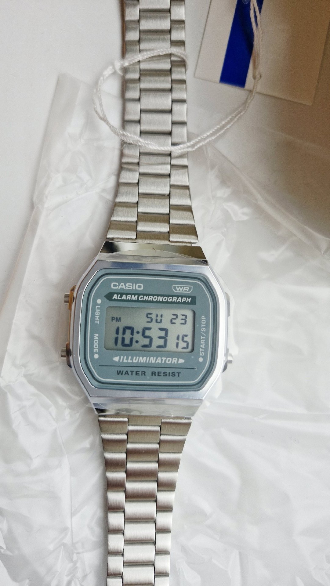 Casio Vintage Alarm Chronograph Watch Silver Tone Stainless Steel , Casio, 38mm, New condition — preloved on SilentSale®