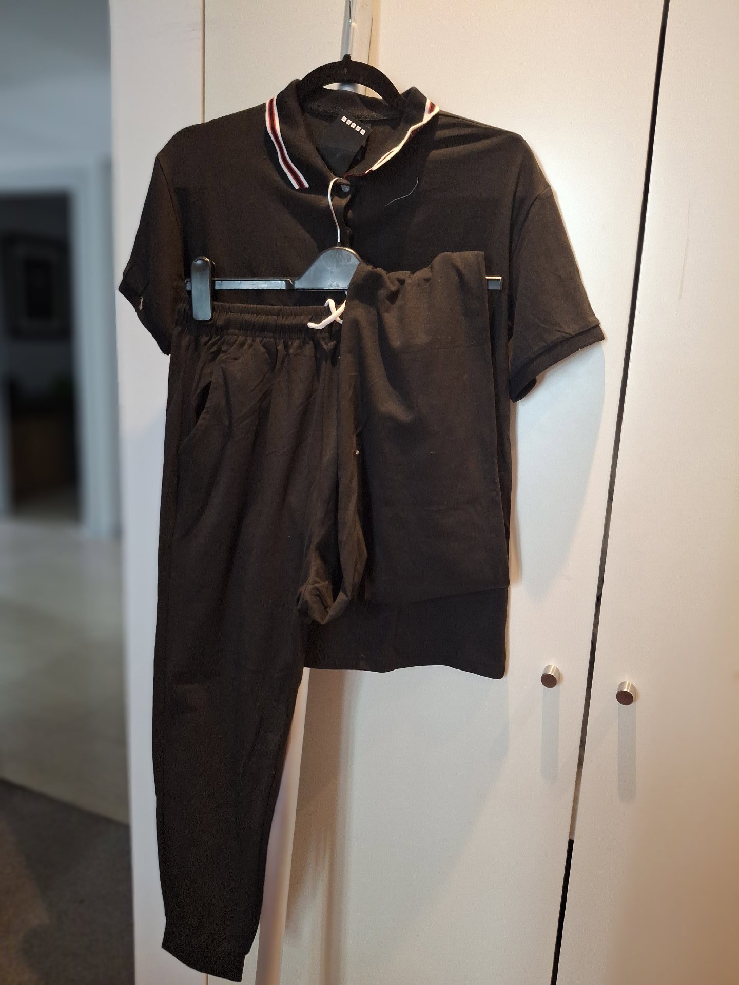 Prada Black Polo Shirt and Joggers Set, Prada, L, Excellent condition — preloved on SilentSale®
