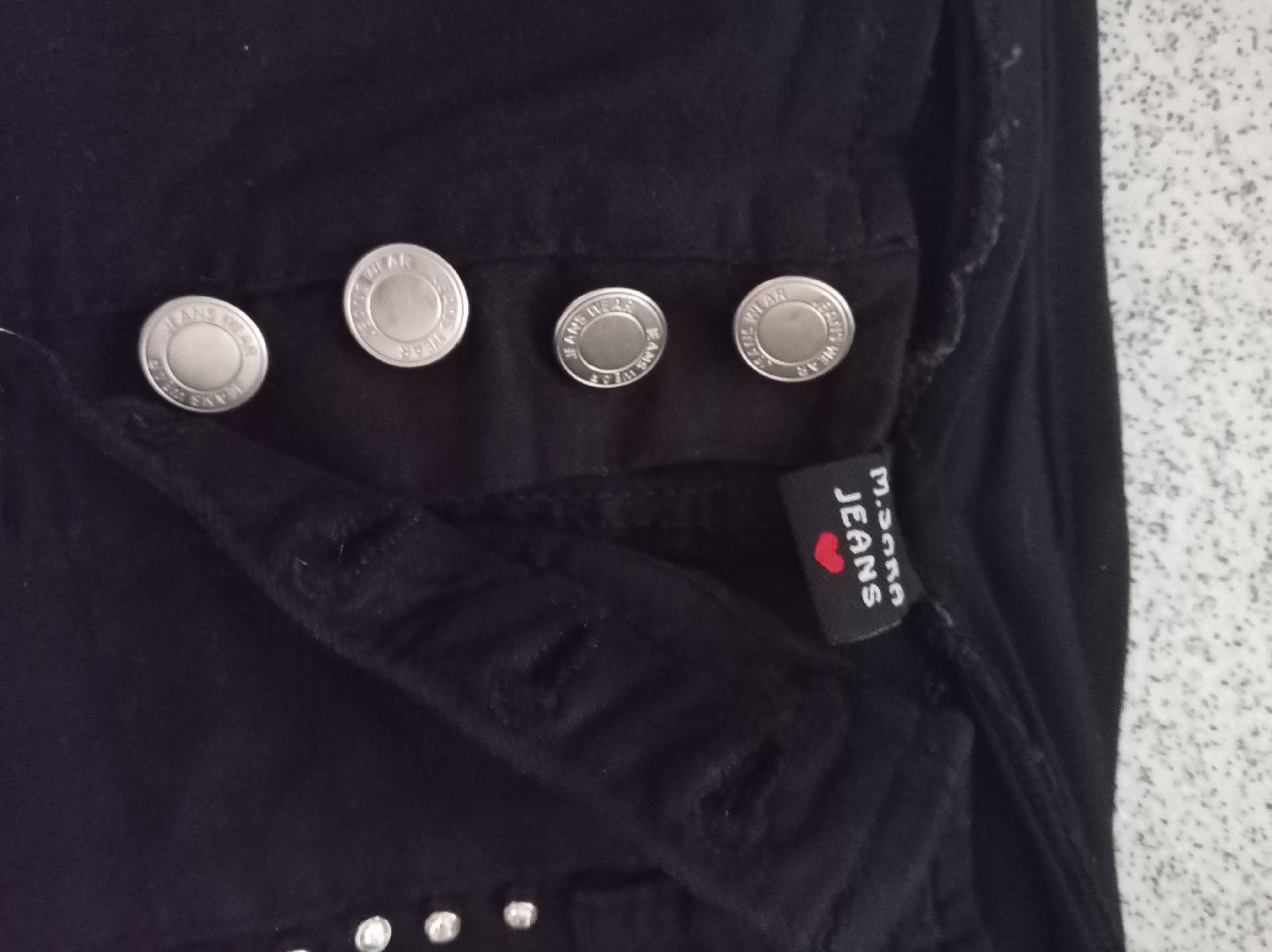 Black Studded High Waist Skinny Jeans – Size S, m sara, S, Excellent condition — preloved on SilentSale®