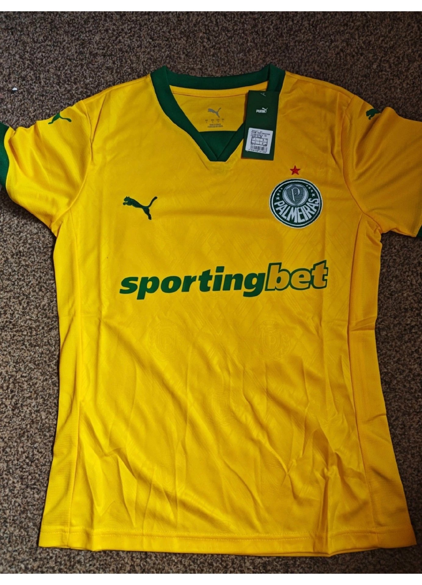 Palmeiras 3rd Jersey boys 16+5 years old. BNWT , Puma, 16", New condition — preloved on SilentSale®