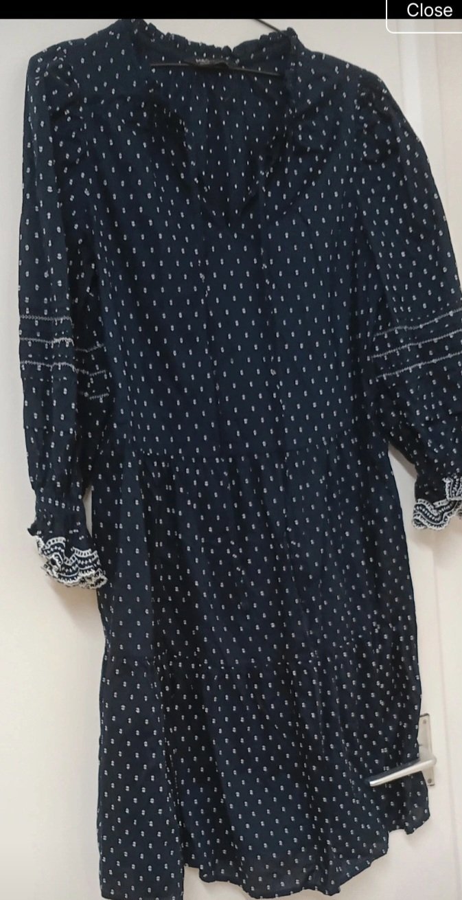 M&S Collection Navy Patterned Midi Dress – Size 10, M&S Collection, 10, Excellent condition — preloved on SilentSale®