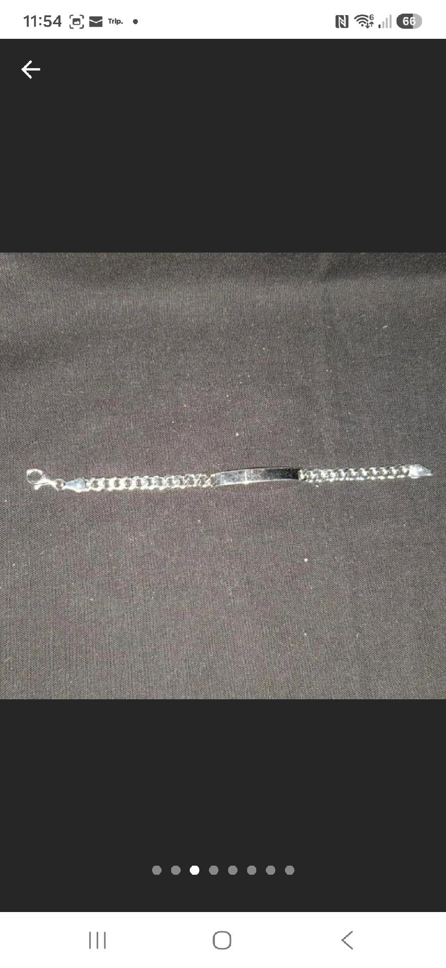 Solid 925 sterling silver ID bracelet with curb chain links , sterling silver, One Size, New condition — preloved on SilentSale®