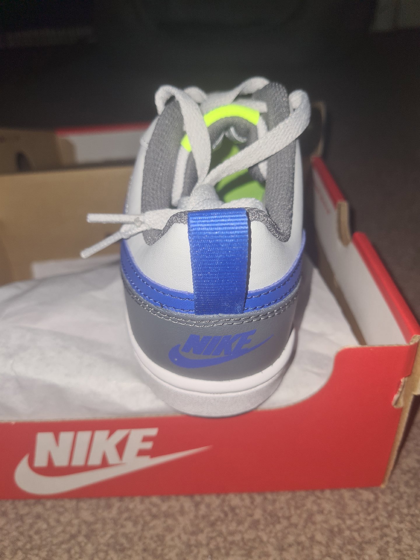 Nike Court Borough Low 2 Grey Fog Blue Junior Trainers – UK 4.5Y, Nike, UK 4.5Y, Excellent condition — preloved on SilentSale®