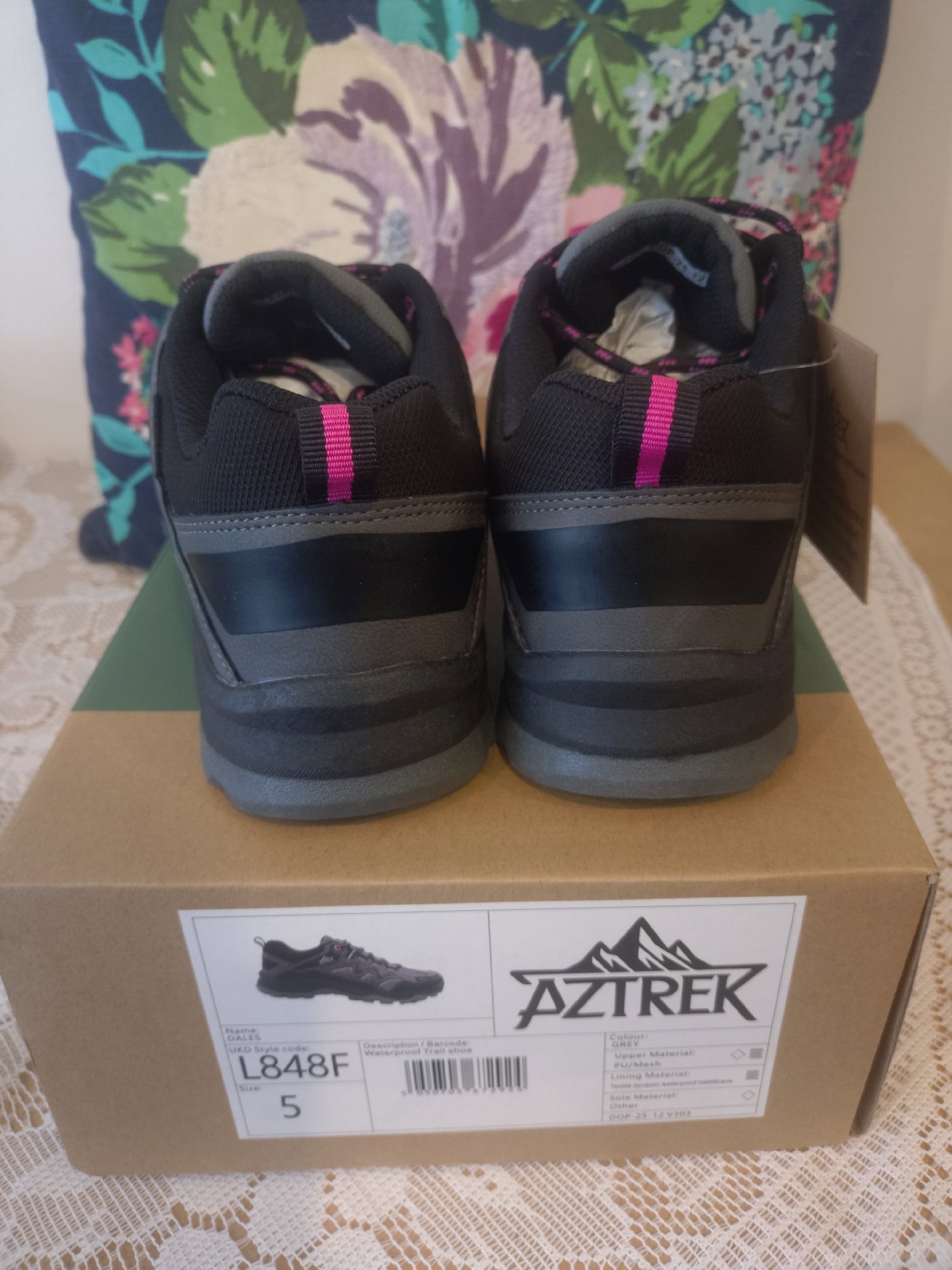 Aztrek Waterproof Hiking Trail Shoes Grey and Black – UK 5, Aztrek, 5, New condition — preloved on SilentSale®