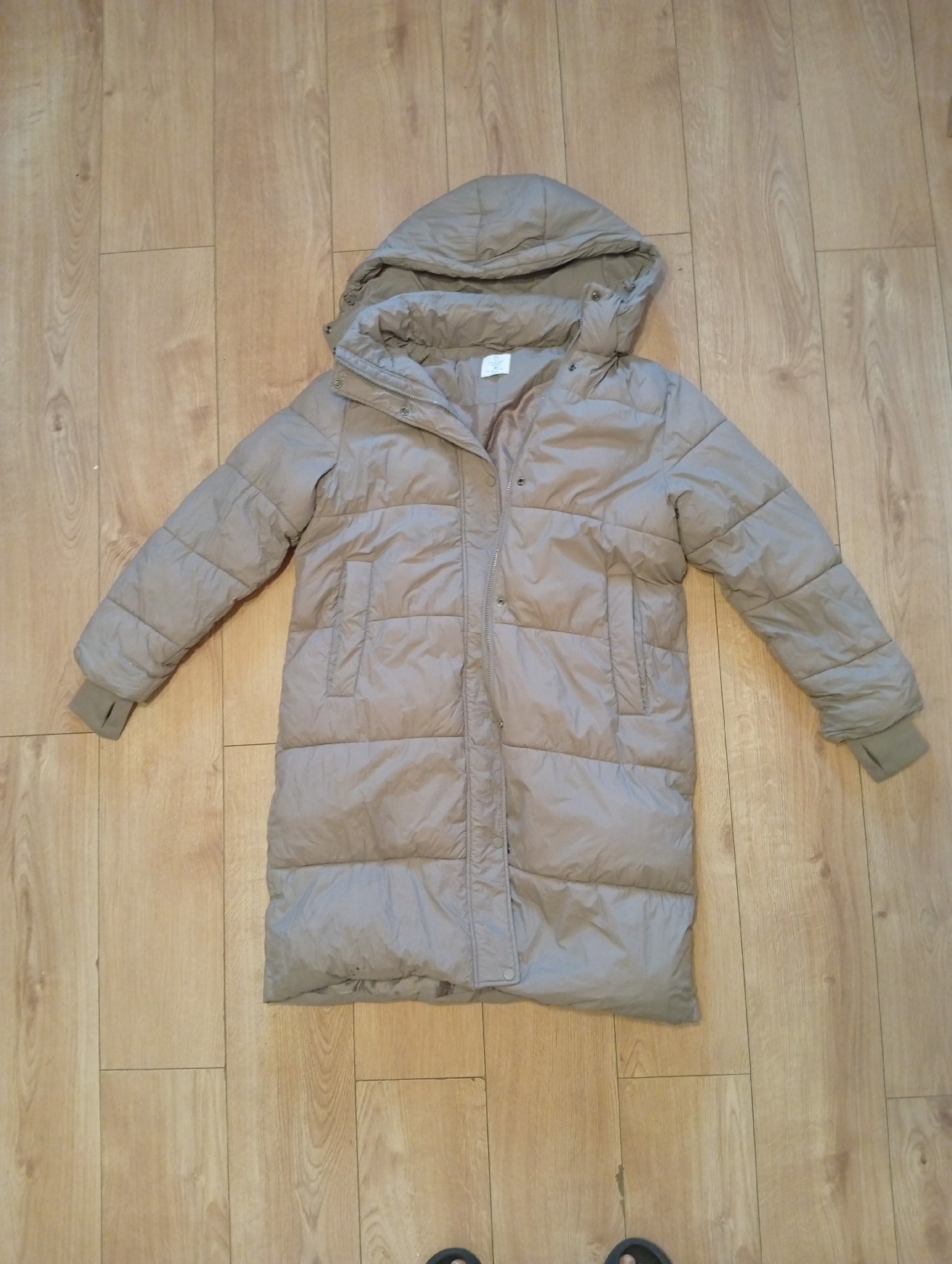 Beige Padded Hooded Coat, Unbranded, M, Excellent condition — preloved on SilentSale®