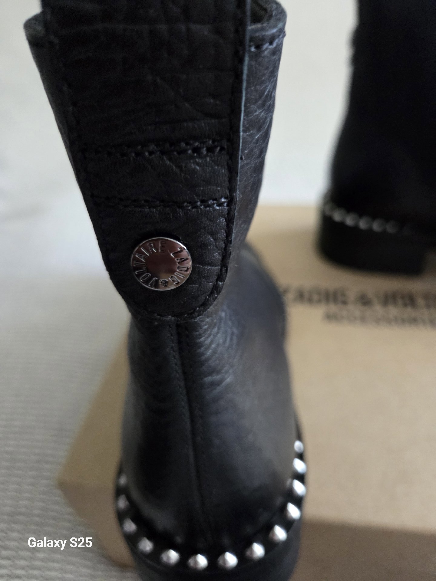 Zadig & Voltaire Black Leather Studded Ankle Boots – UK 3, Zadig & Voltaire, 3, New condition — preloved on SilentSale®