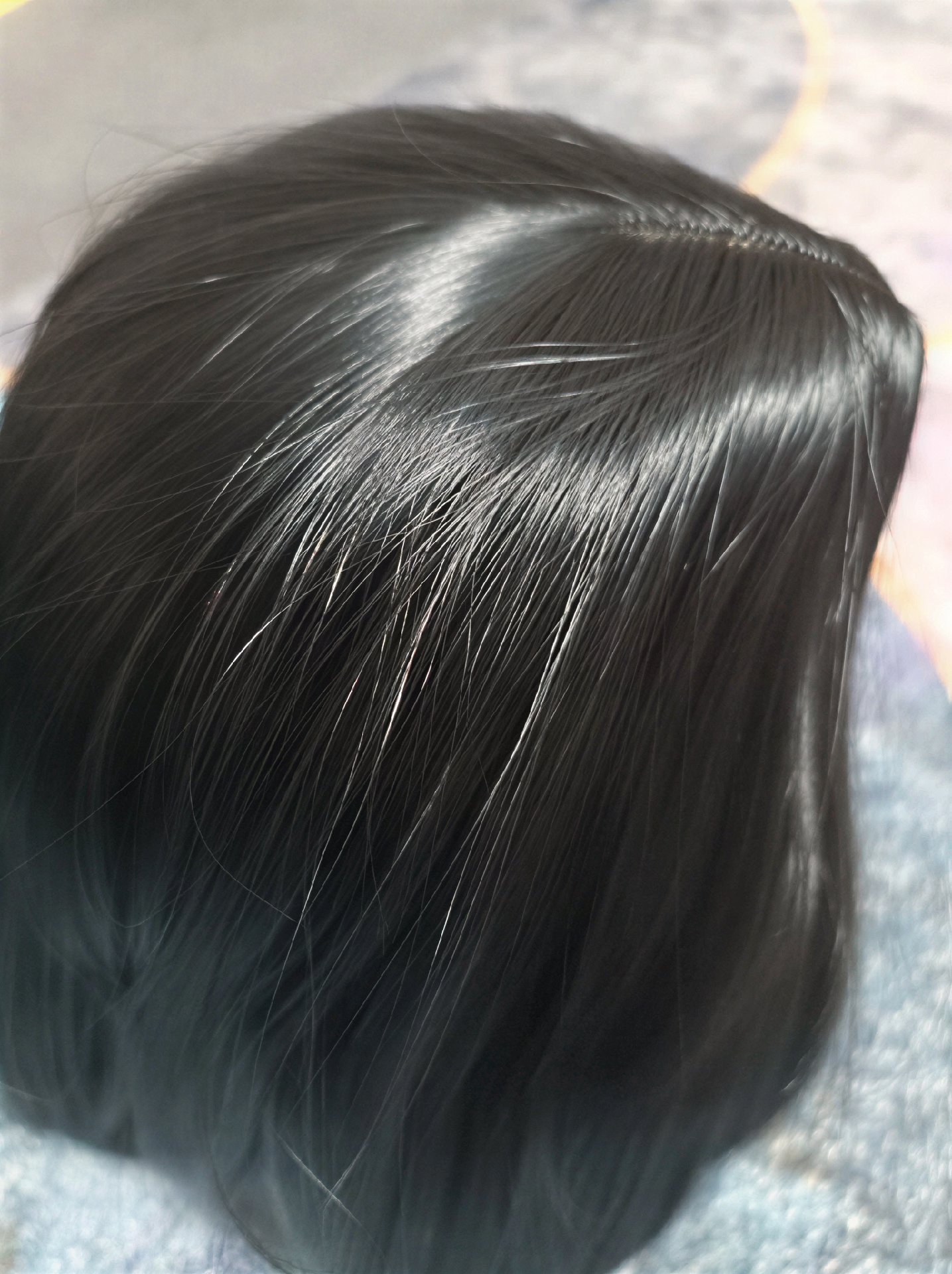 Black Straight Bob Wig with Natural Looking Part, BOB, One Size, Excellent condition — preloved on SilentSale®