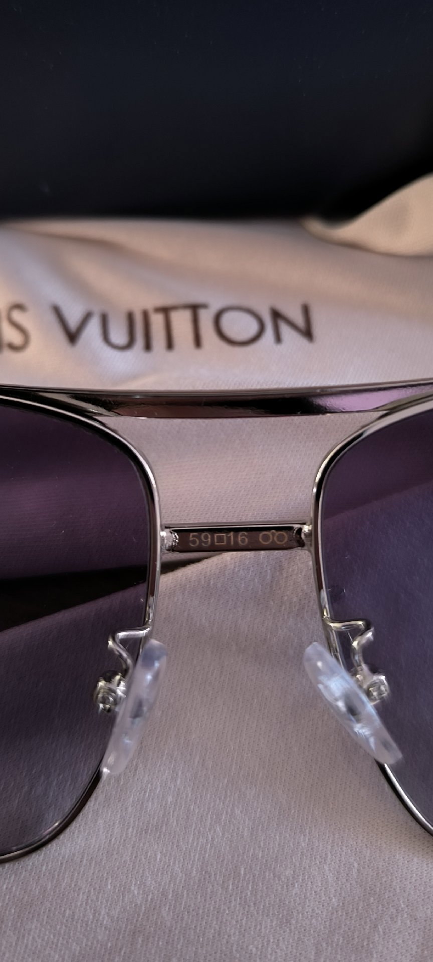 Louis Vuitton Silver Metal Aviator Sunglasses 59mm, Louis Vuitton, 59mm, Excellent condition — preloved on SilentSale®
